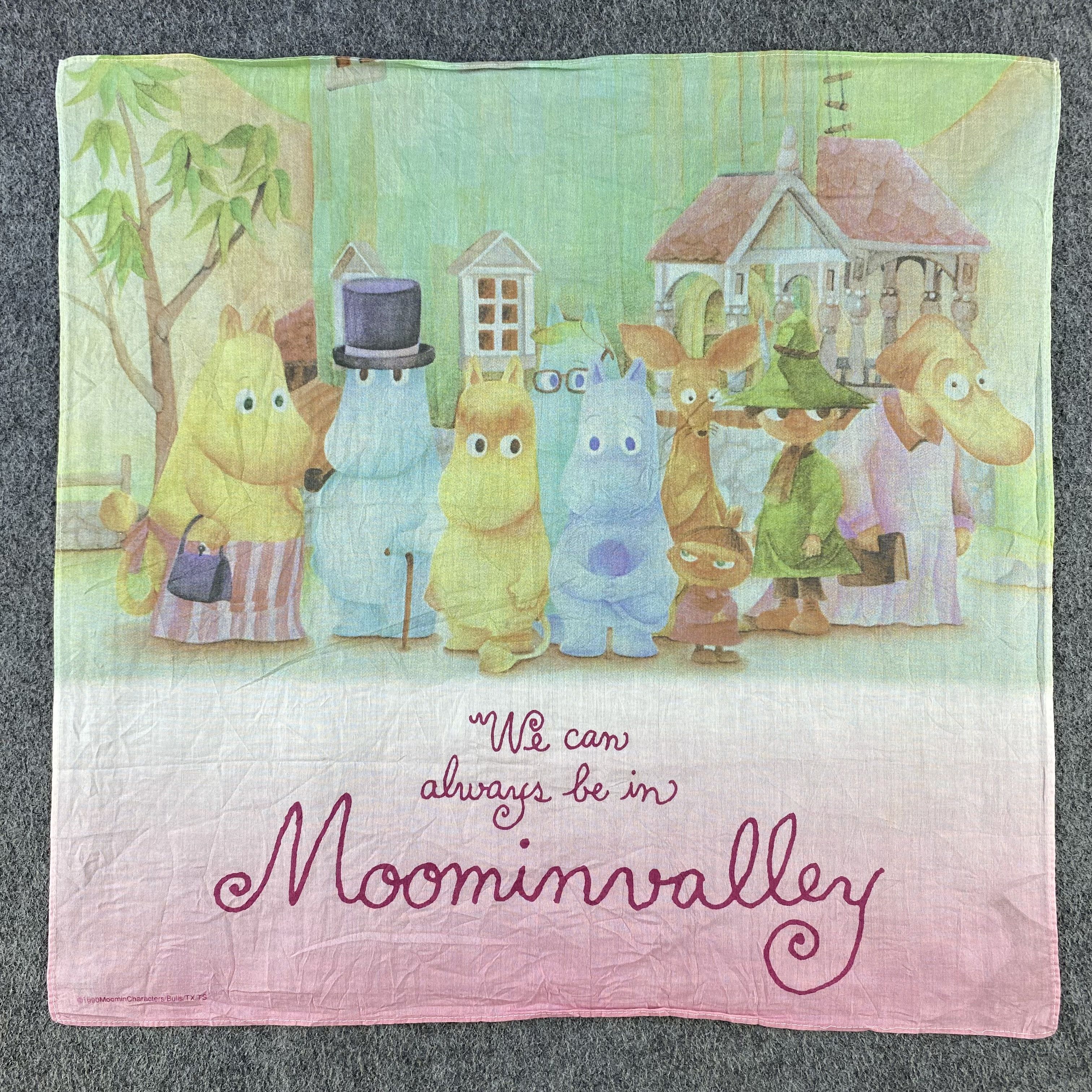 Anime × Vintage Moomin Handkerchief/Neckerchief/Bandana HC887 Size ONE SIZE - 1 Thumbnail