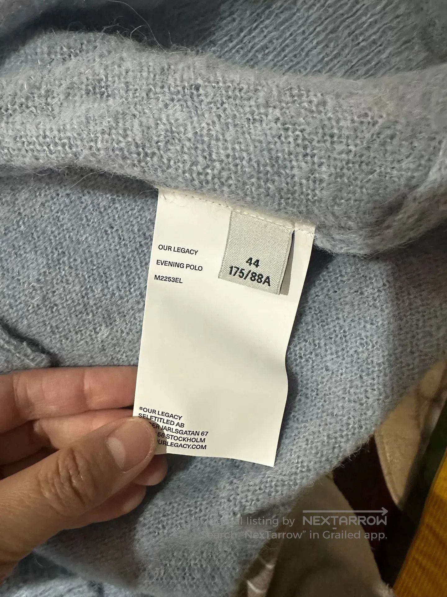 Our Legacy our legacy baby blue knit cardigan for men. Size US M / EU 48-50 / 2 - 5 Thumbnail