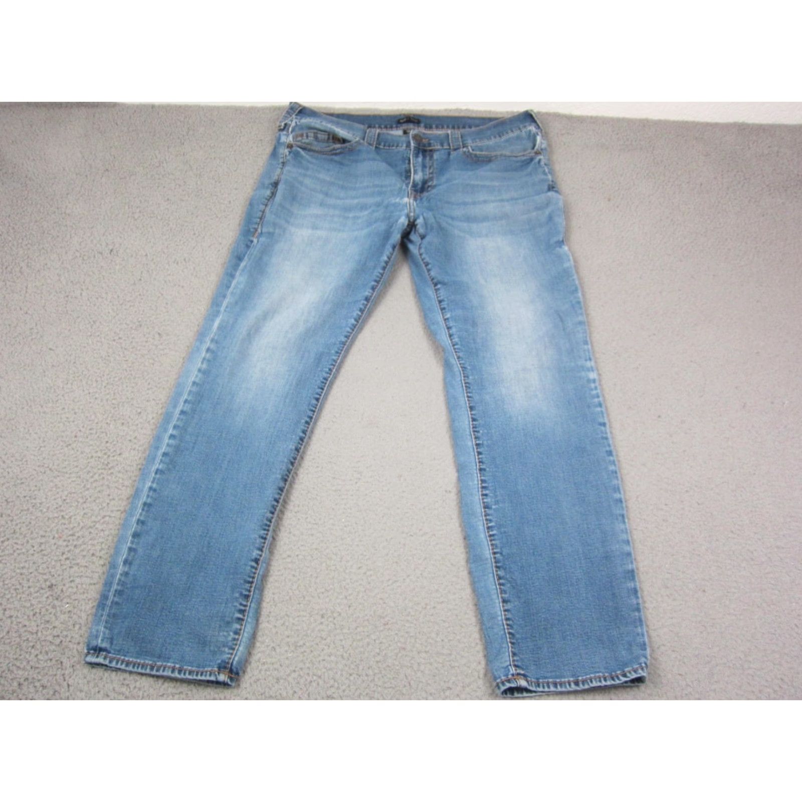 True Religion True Religion Geno Jeans Mens 40x33 Denim Straight Relaxed W 40 L 33 Blue 90s Vintage? Size US 40 / EU 56 - 3 Thumbnail