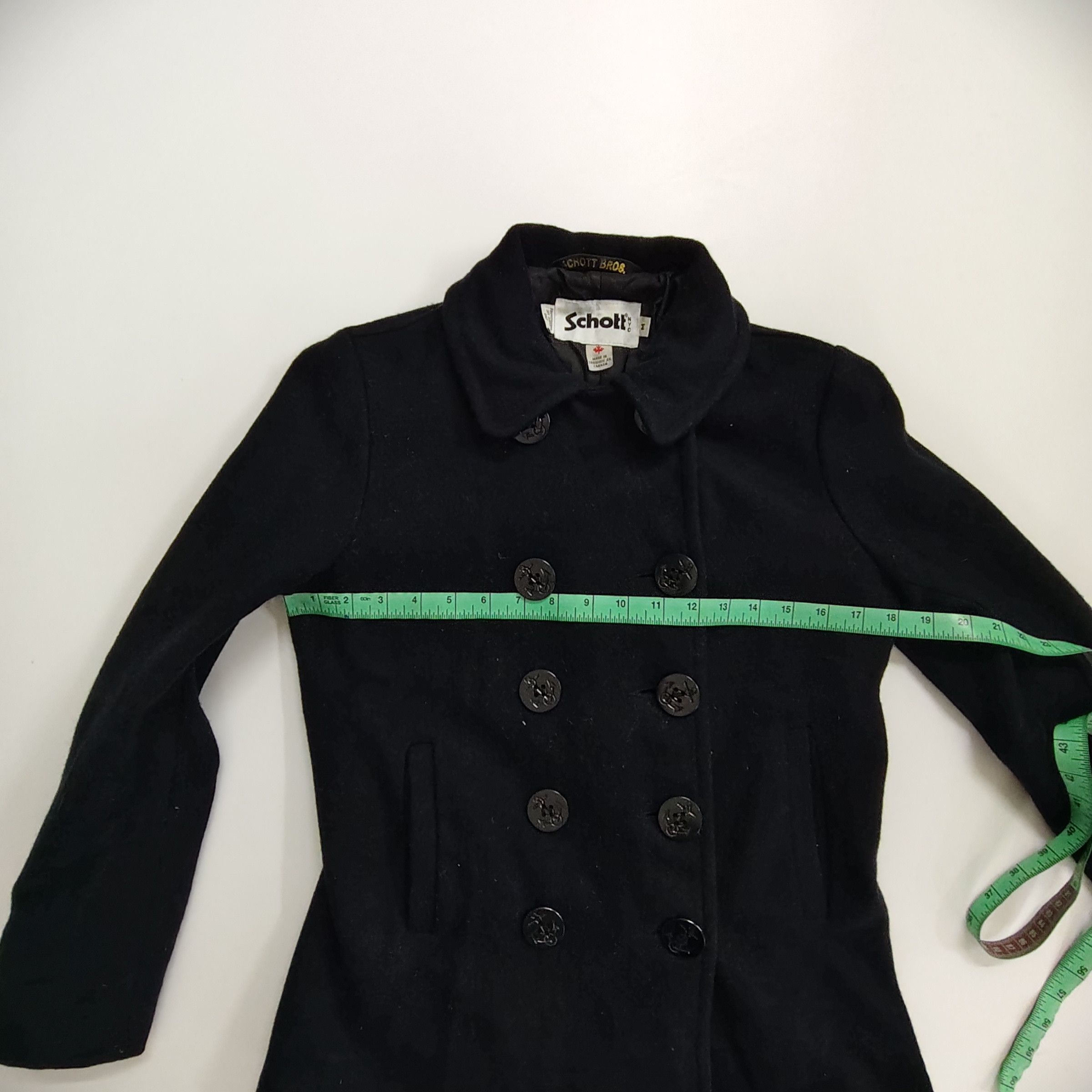 Schott Schott X Earth Music & Ecology Pea Coat #J1 Size S / US 4 / IT 40 - 8 Thumbnail