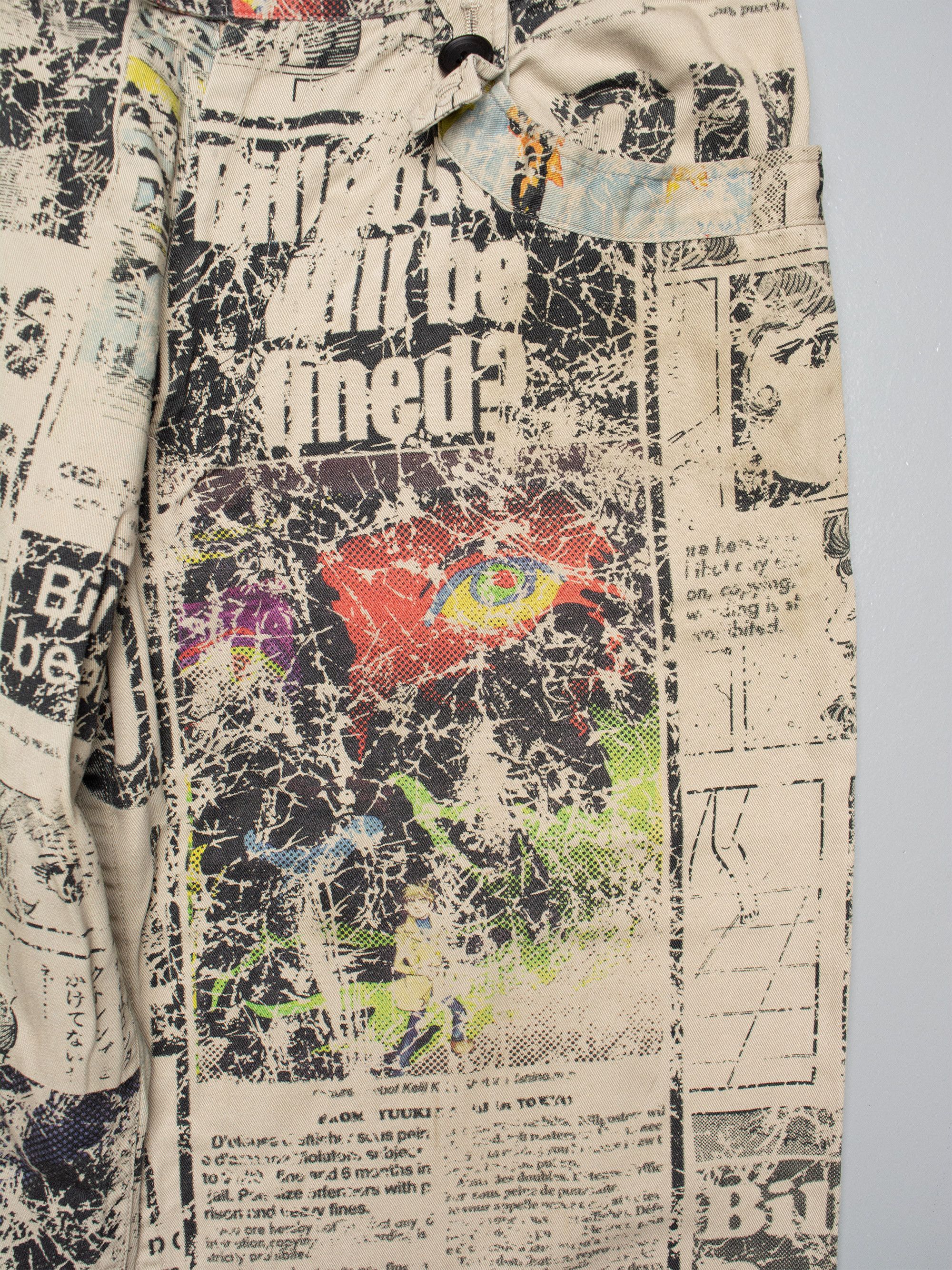 Yohji Yamamoto Y's - S/S 2013 - manga print pants - size 3 Size 33" - 12 Thumbnail