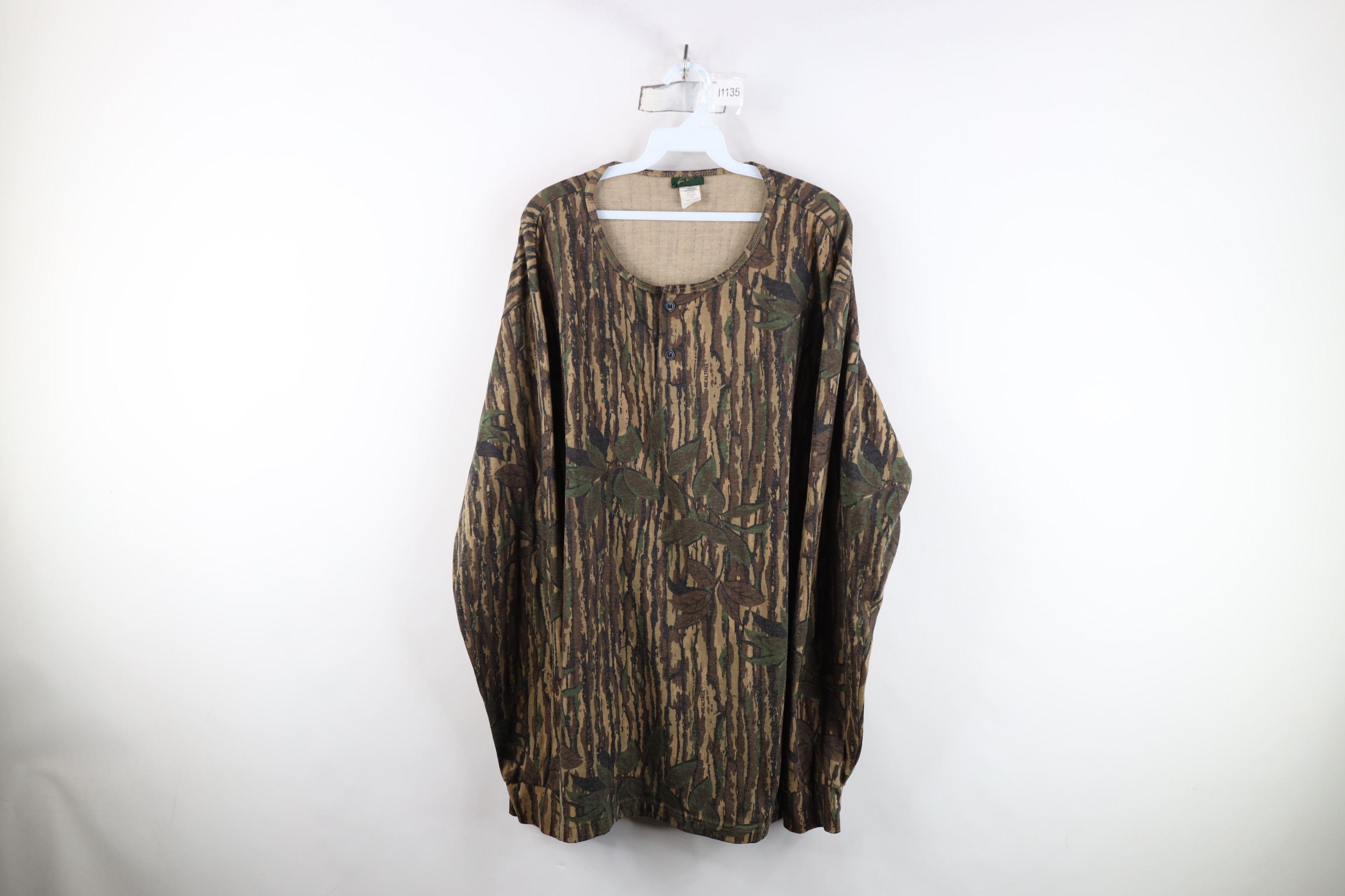 Vintage Vintage 90s Streetwear Knit Camouflage Henley T-Shirt US Size US XXL / EU 58 / 5 - 1 Thumbnail