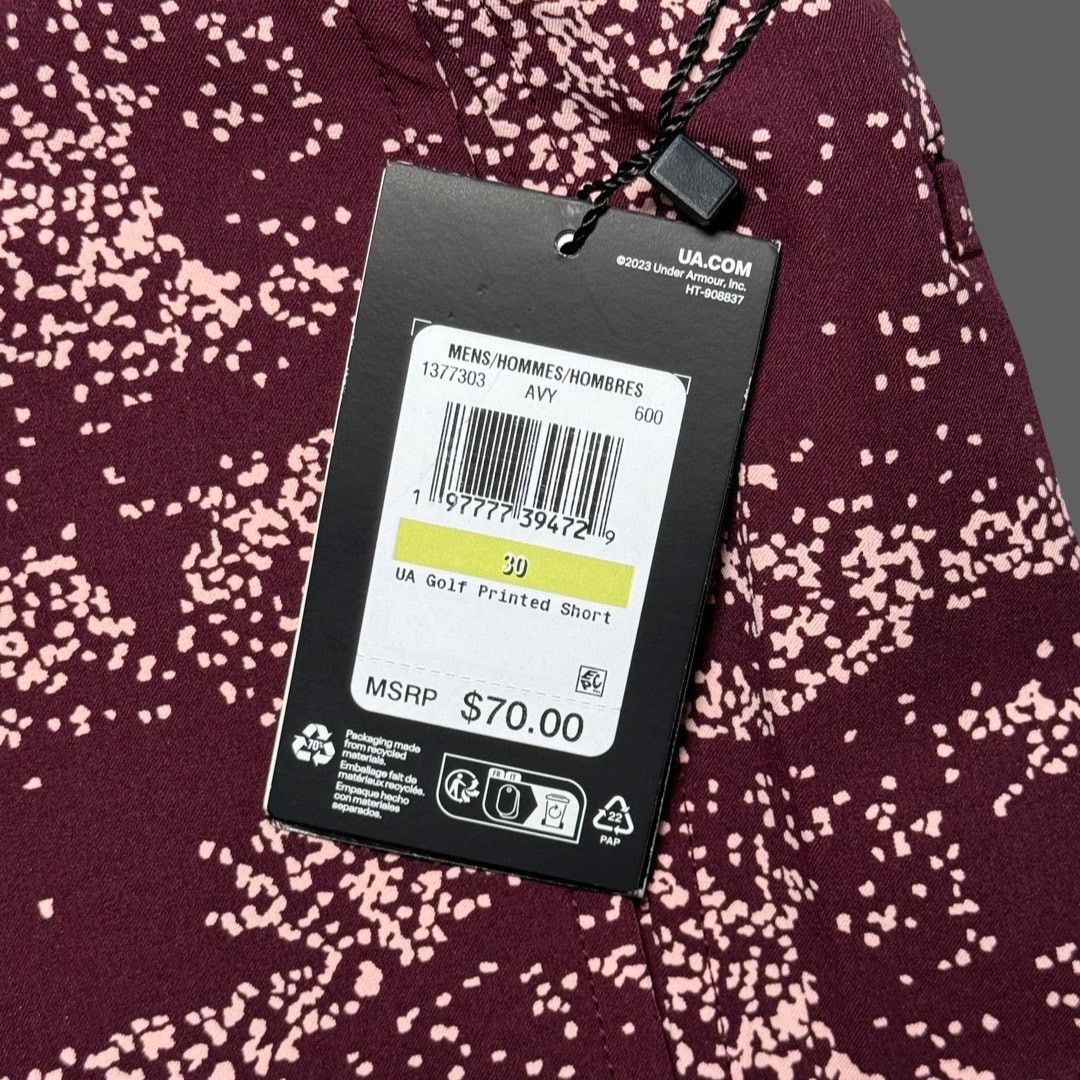 Under Armour Under Armour UA Golf Short Printed Short Sz 30 NWT Burgundy Size US 30 / EU 46 - 5 Thumbnail