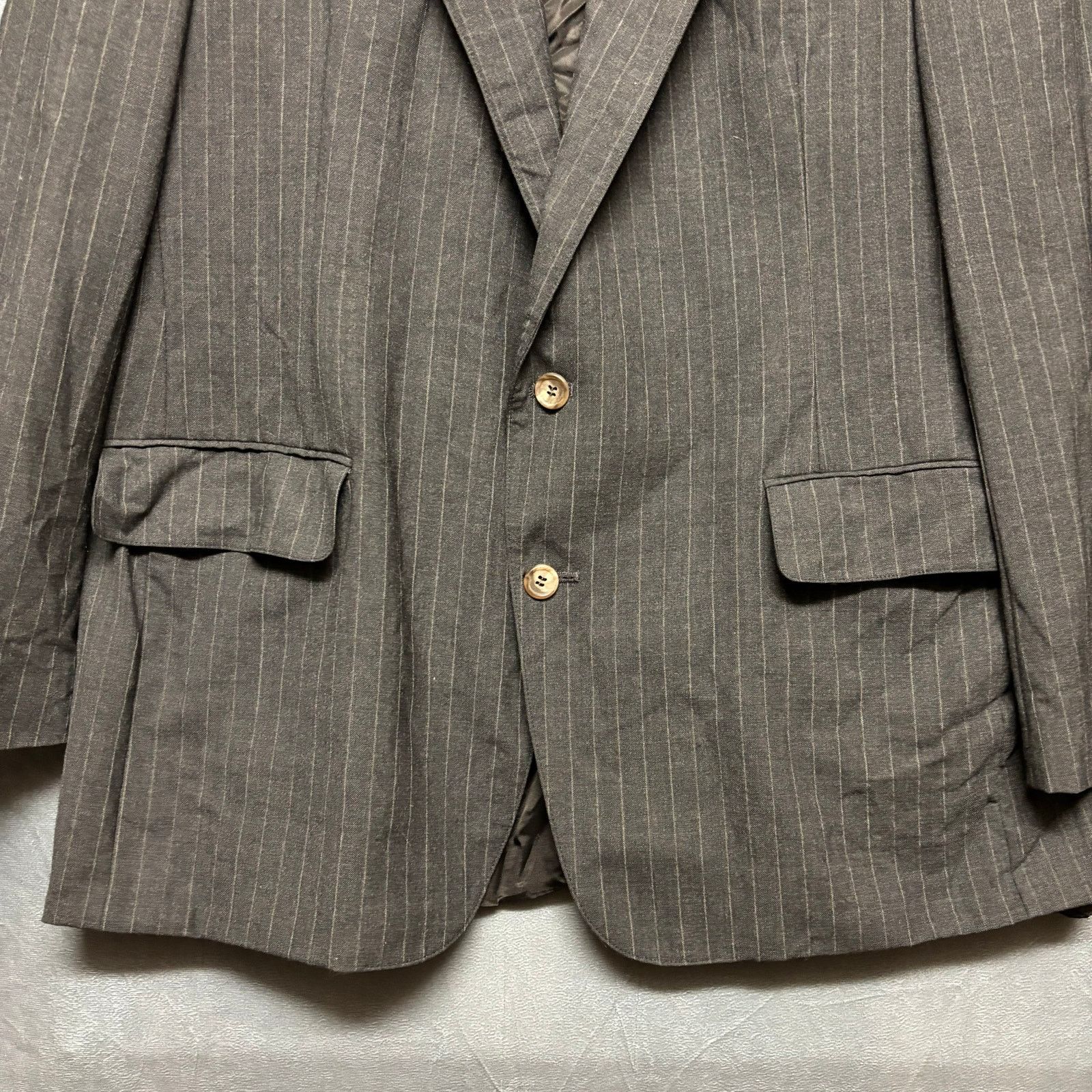 Other Patrick James Pin Stripe Blazer Jacket 44R 2 Buttons Wool Size 44R - 7 Thumbnail
