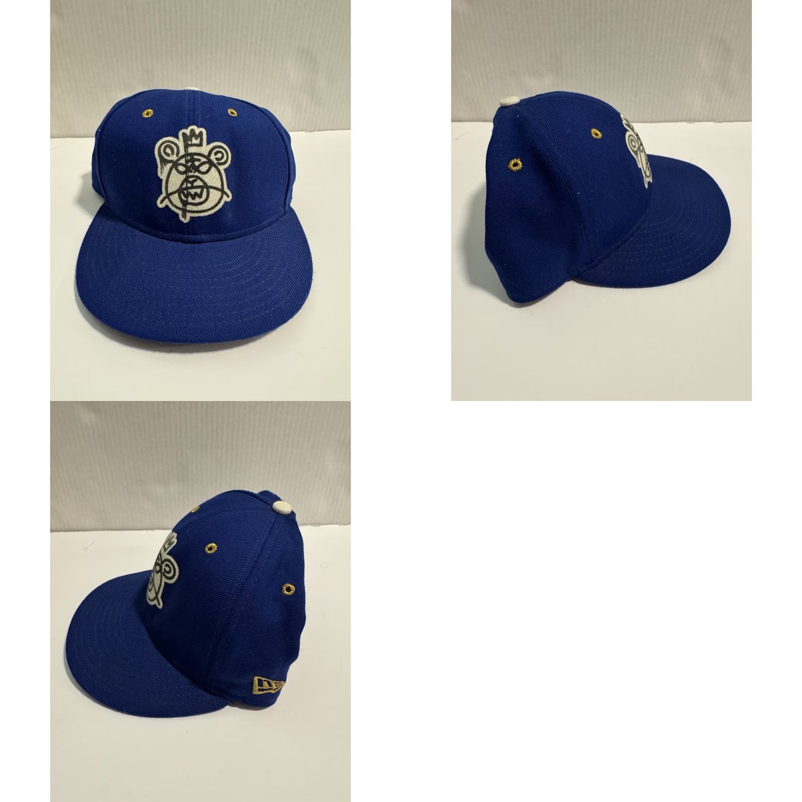 New Era VINTAGE New Era 59Fifty Mishka Bear Mop Blue 7 1/4 Fitted Hat/Cap RARE Size ONE SIZE - 9 Thumbnail