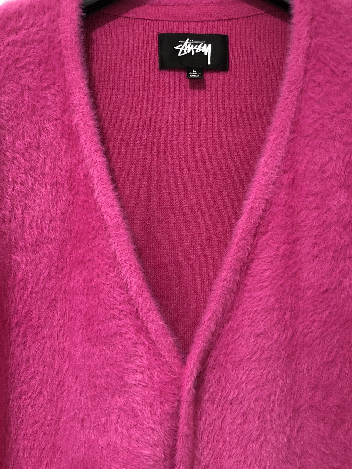 Stussy SHAGGY CARDIGAN FUSCHIA Size US L / EU 52-54 / 3 - 2 Thumbnail