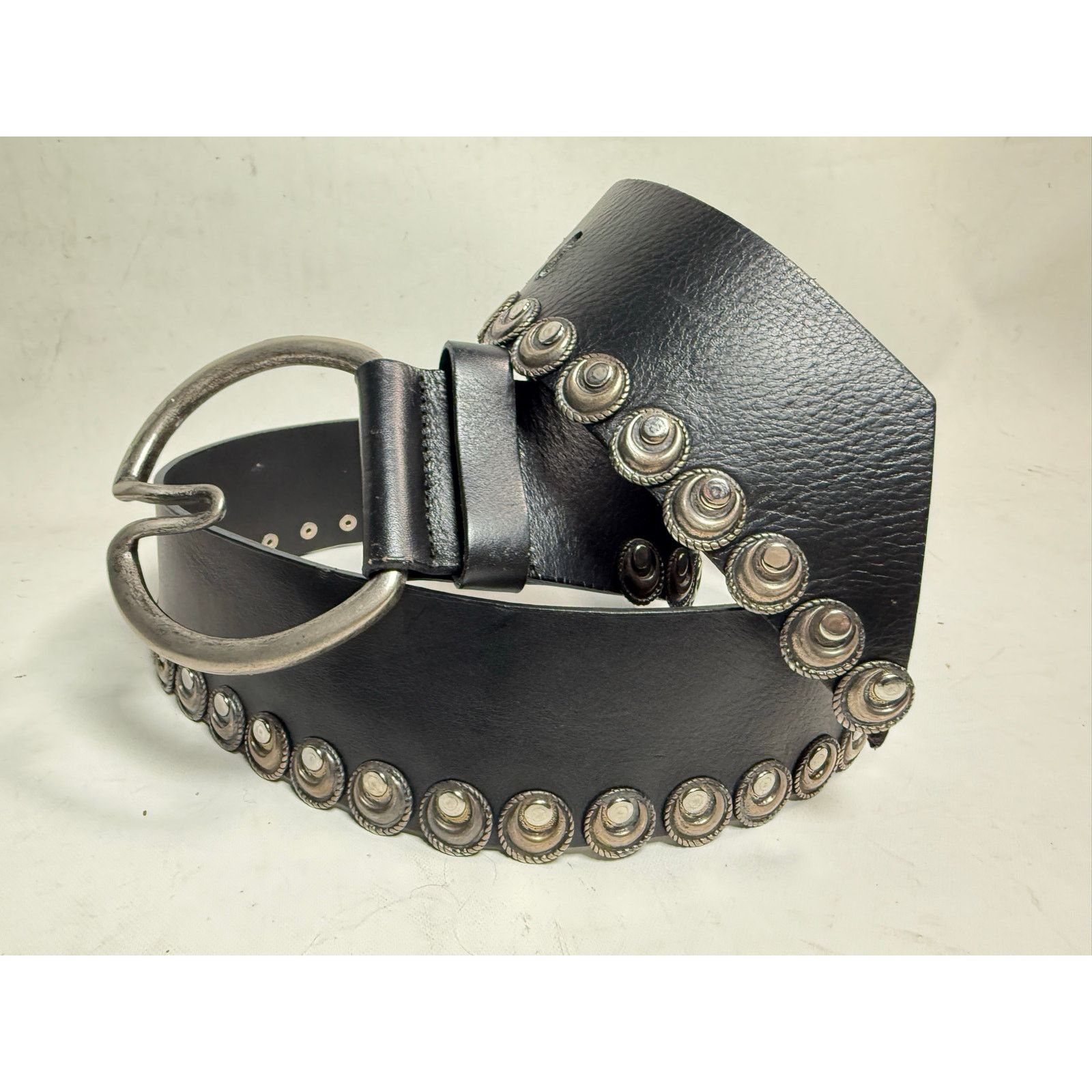 Designer Brave made in Canada Wide Leather Hip Waist Belt size 38 Size ONE SIZE - 1 Thumbnail