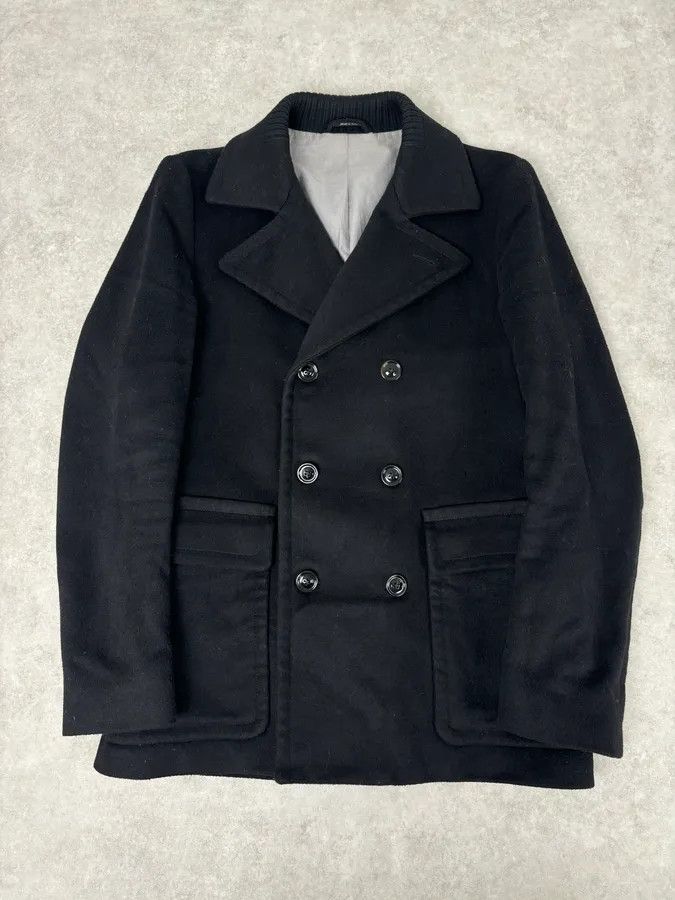 Maison Margiela AW2012 Maison Margiela Black Classy Wool Peacoat Size US L / EU 52-54 / 3 - 1 Thumbnail