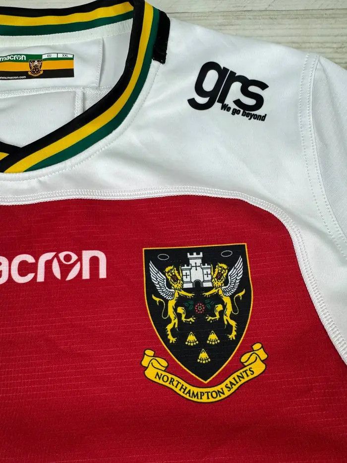 Macron Macron Northampton Saints 2018 2019 Away Rugby Shirt Jersey Size US XL / EU 56 / 4 - 6 Thumbnail