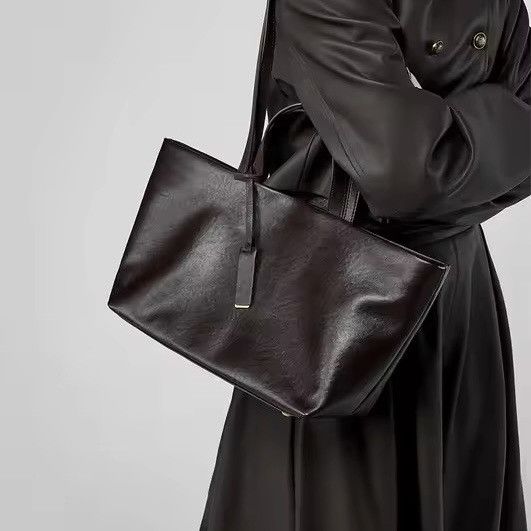 Leather Soft Leather Large Capacity Tote Bag Size ONE SIZE - 2 Thumbnail