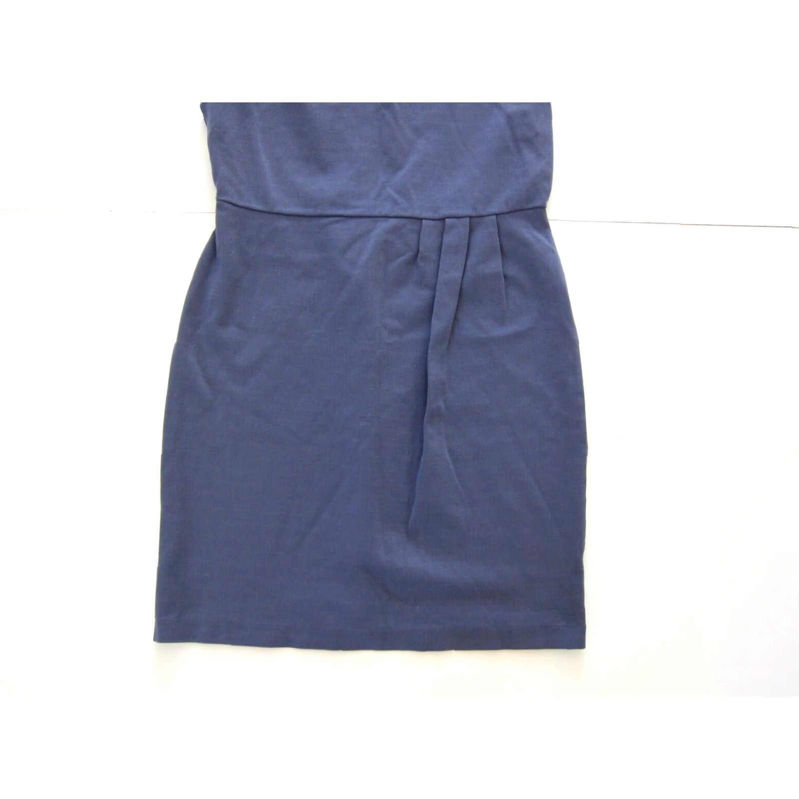 Banana Republic Banana Republic Rayon Stretch Blue Sleeveless Ruched Sheath Shift Dress 8 Size M / US 6-8 / IT 42-44 - 8 Thumbnail