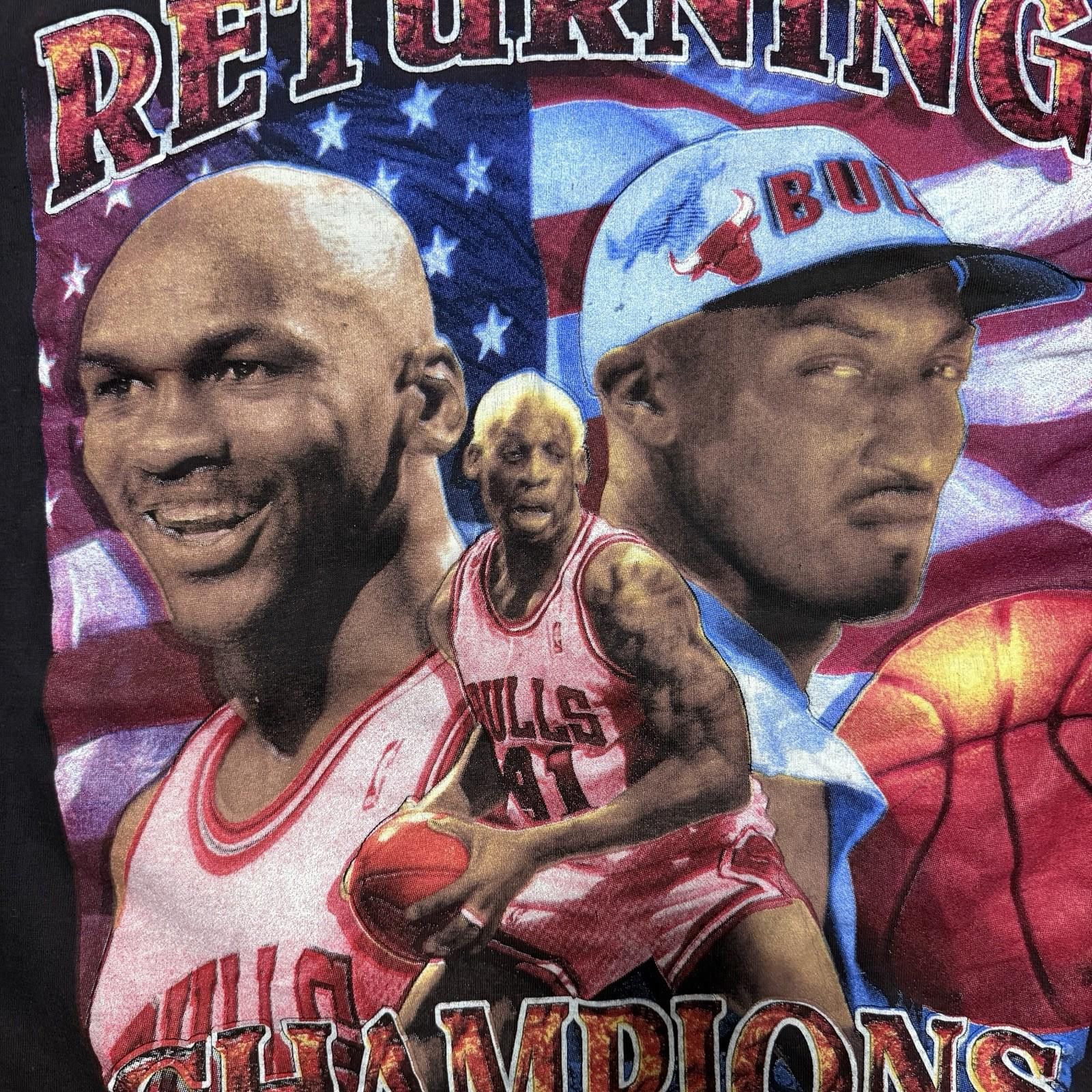 Other Vintage Chicago Bulls Bootleg Champions 1997 T-shirt size XL Size US XL / EU 56 / 4 - 4 Thumbnail