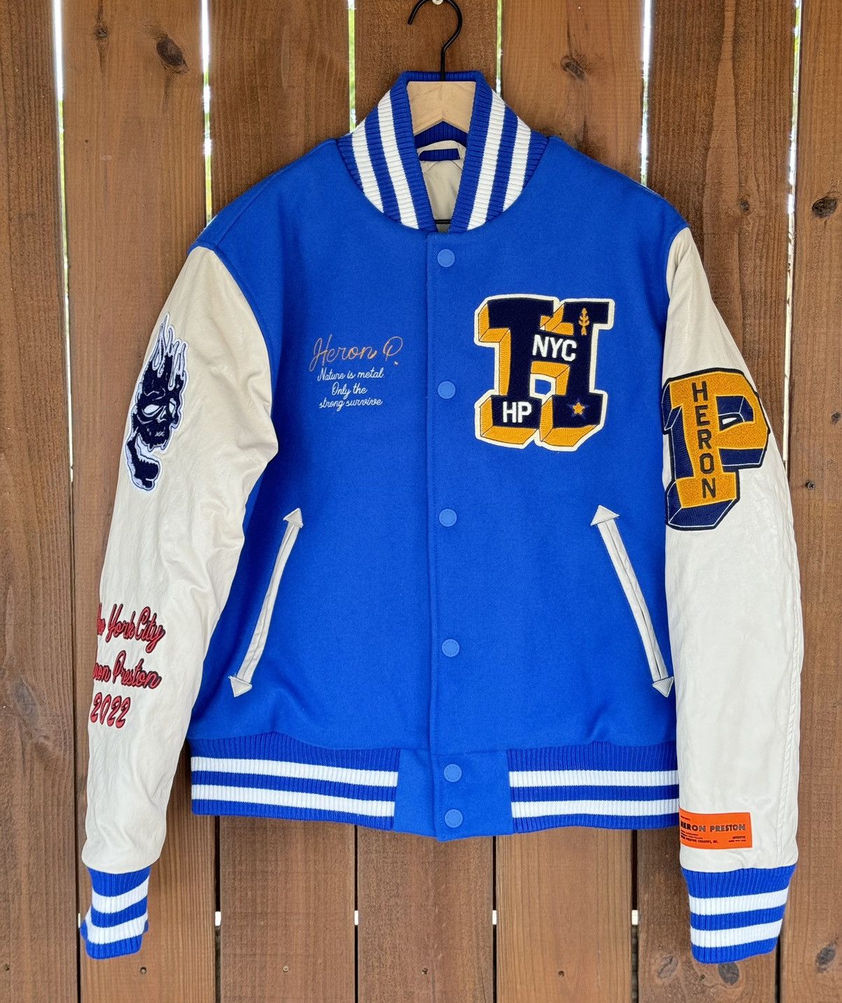 Heron Preston HERON PRESTON VARSITY JACKET SIZE SMALL Size US S / EU 44-46 / 1 - 1 Thumbnail