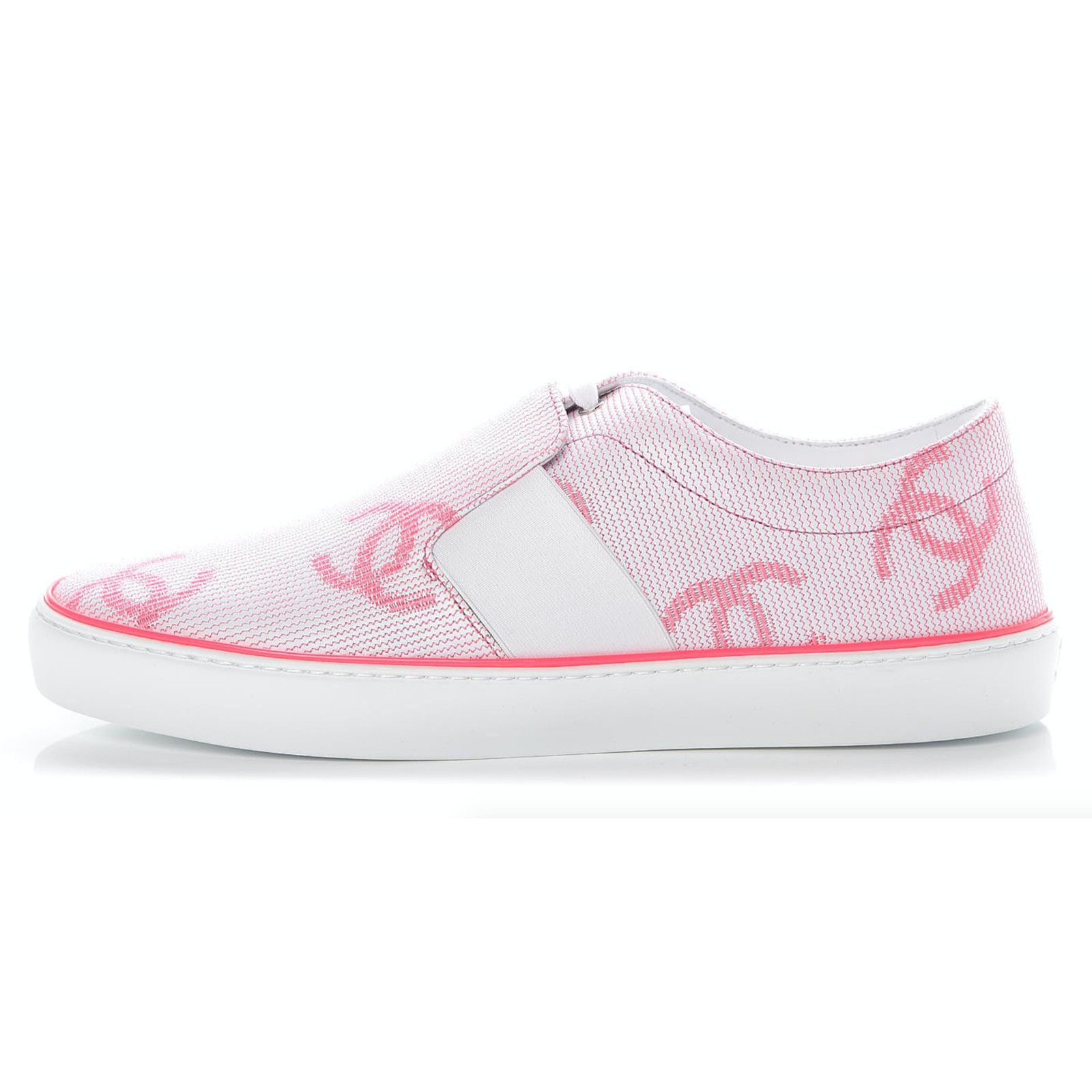 Chanel 18P CC Slip On Lace Up Flat Runner Trainer Sneaker 38 Size US 8 / IT 38 - 3 Thumbnail
