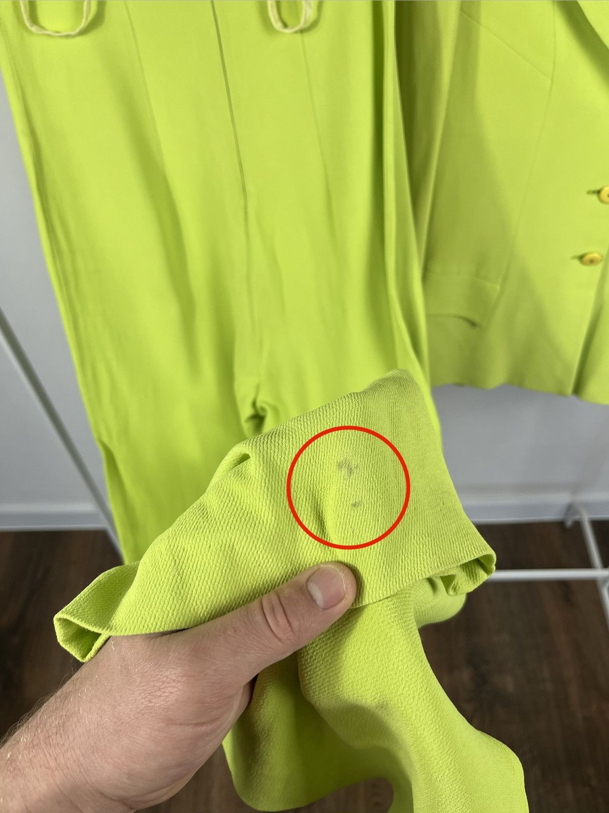 Other Vintage Sportstaff Lime Green Pantsuit Blazer Trouser Set 44 Size M / US 6-8 / IT 42-44 - 7 Thumbnail