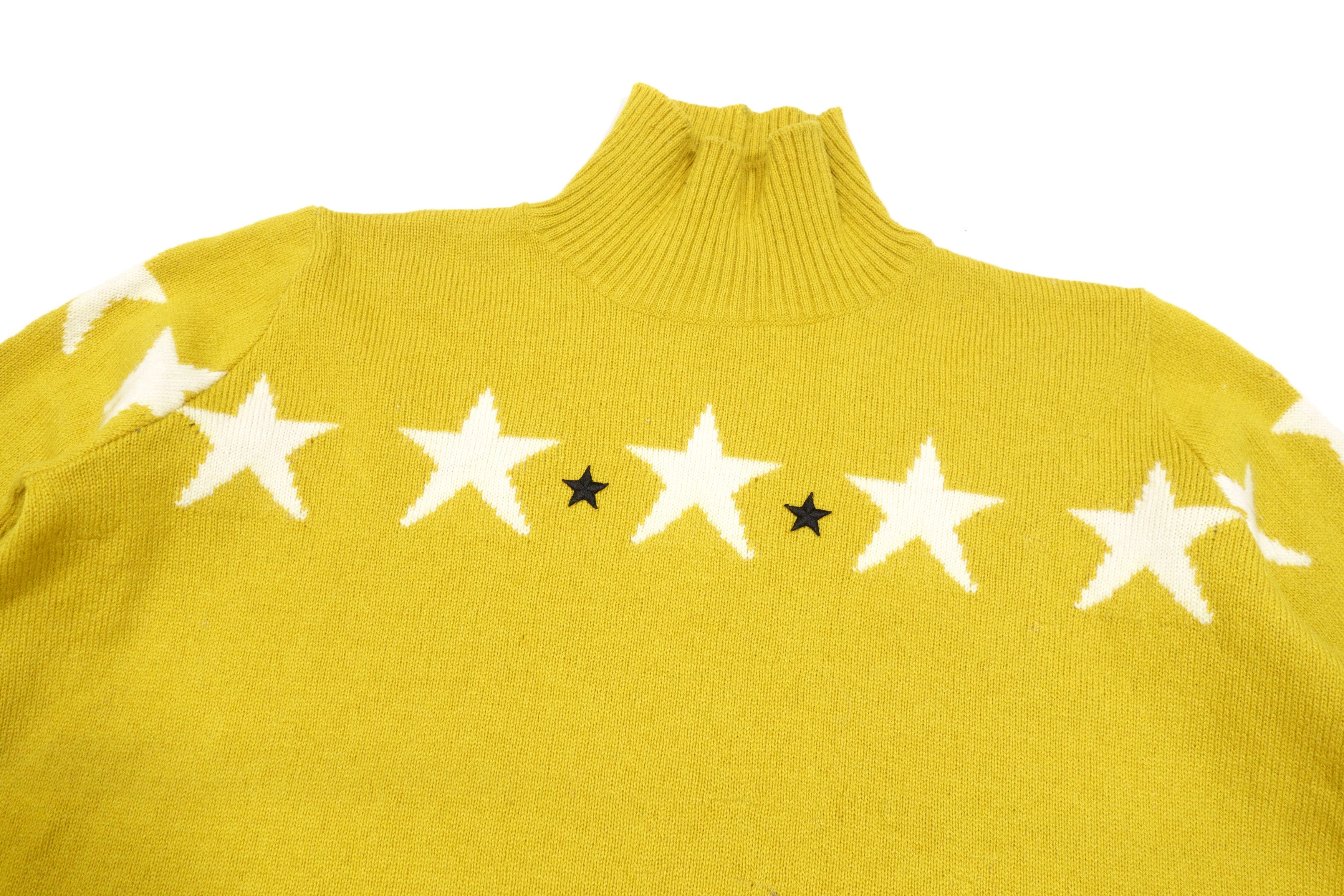 Jean Paul Gaultier 90s Junior 100% Wool Star Intarsia High Neck Flared Sweater Size M / US 6-8 / IT 42-44 - 3 Thumbnail