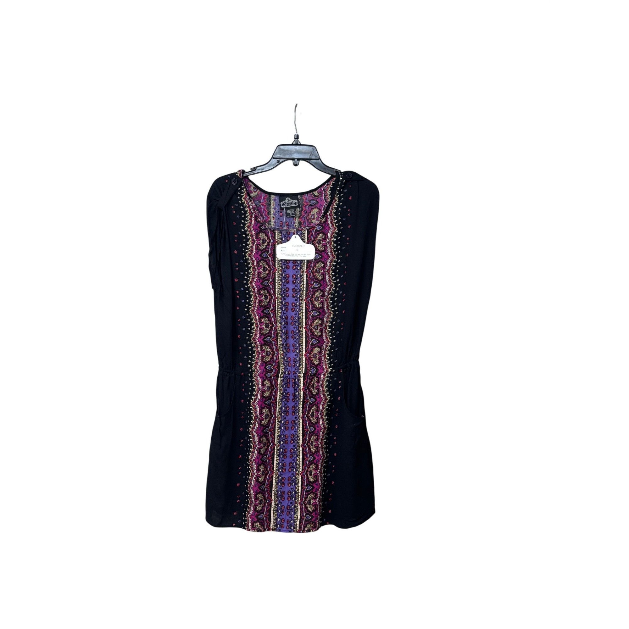 Other Angie Womens Black & Purple Boho Print Sleeveless Mini Dress Size S / US 4 / IT 40 - 5 Thumbnail