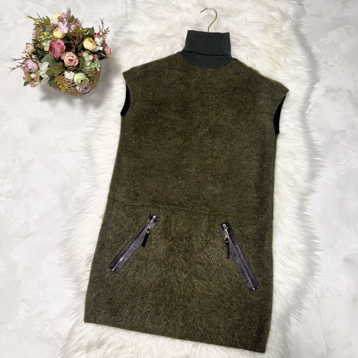 Louis Vuitton Authentic Louis Vuitton Leather Mohair Blend Knit Dress XS Size XS / US 0-2 / IT 36-38 - 12 Thumbnail