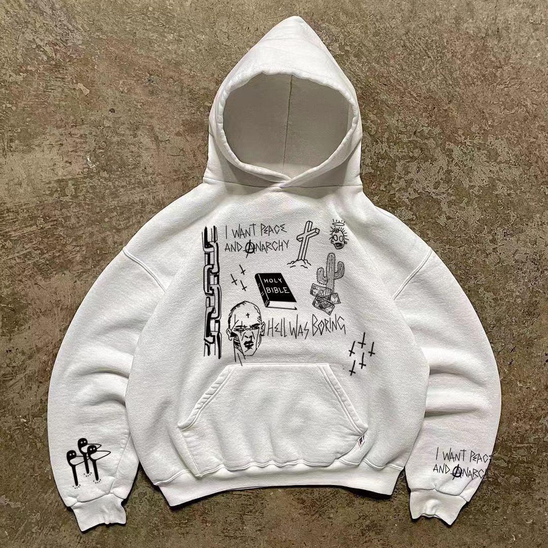 Designer × Kamil Xabbas P4K x Joanne Robertson White Hoodie | Grailed