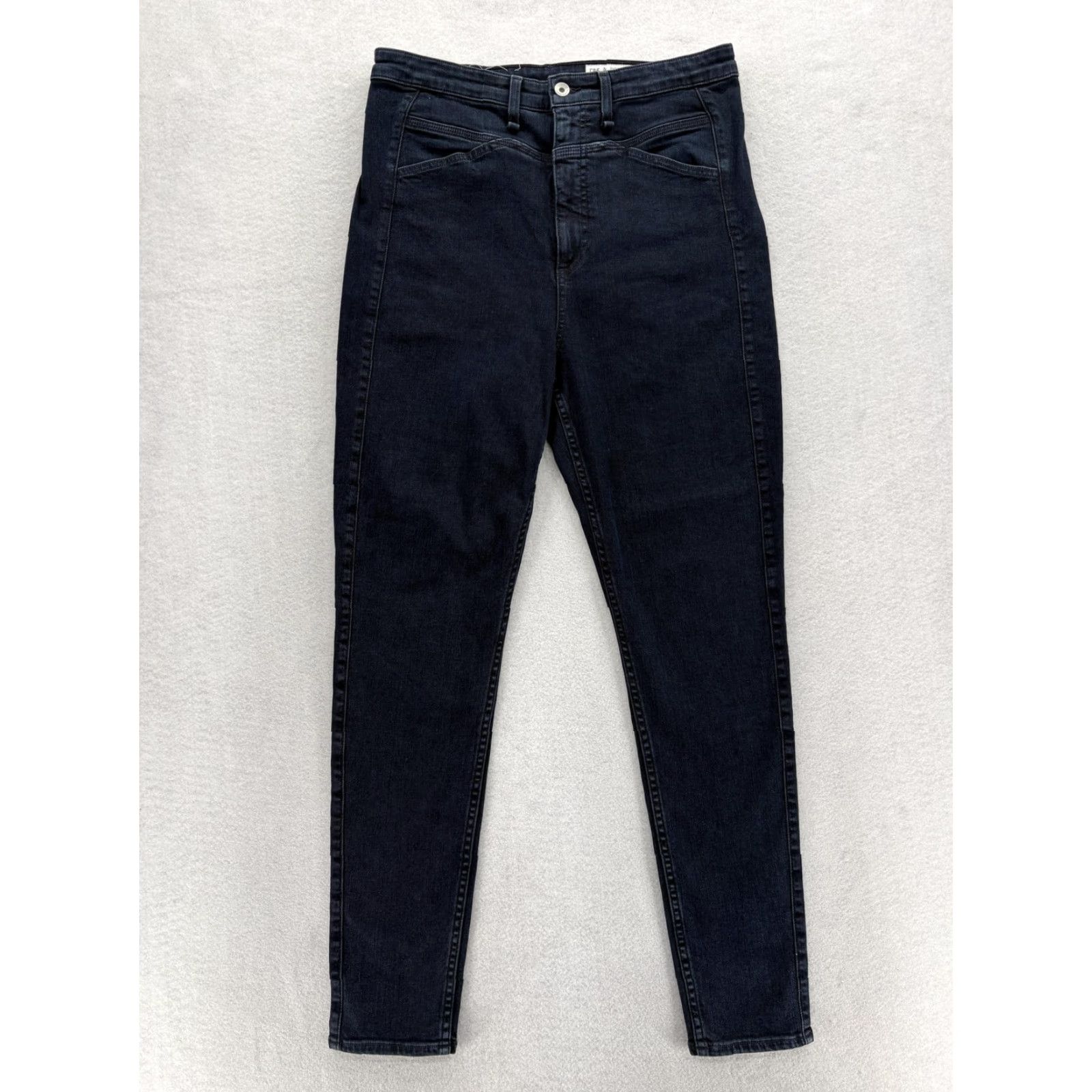 Rag & Bone rag & bone Jane Super High Rise Skinny Jeans Womens 32 Blue Denim Stretch USA Size 24" / US 00 / IT 34 - 2 Thumbnail
