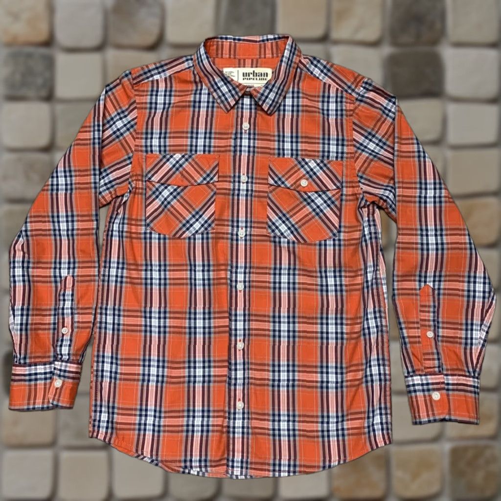 Vintage VINTAGE Urban Pipeline Mens Long Sleeve Button Down Shirt Red White Plaid L Size US L / EU 52-54 / 3 - 1 Thumbnail