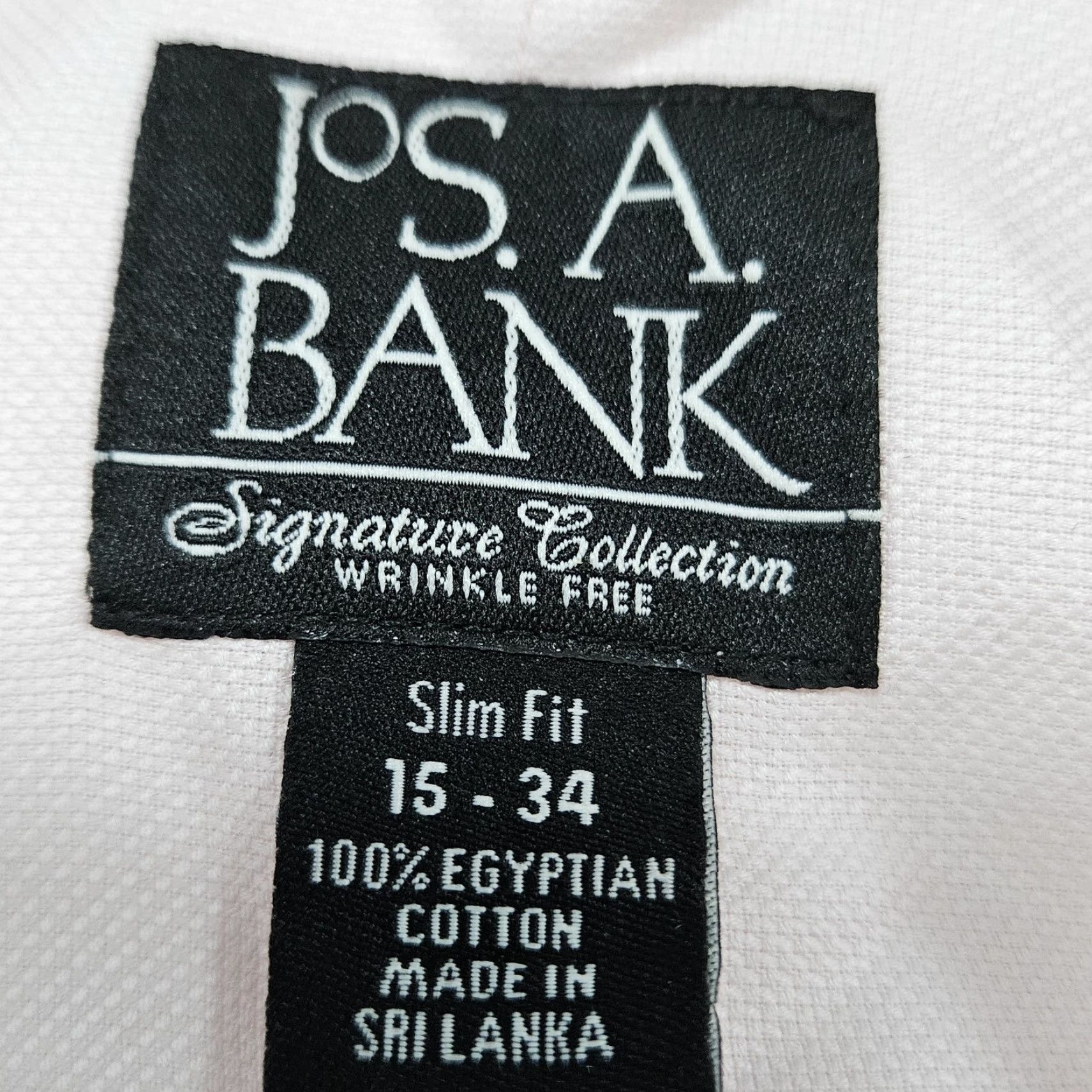 Jos. A. Bank Jos A Bank Pink Egyptian Cotton Slim Signature Dress Shirt 15-34 Long Sleeve Size 40R - 3 Thumbnail