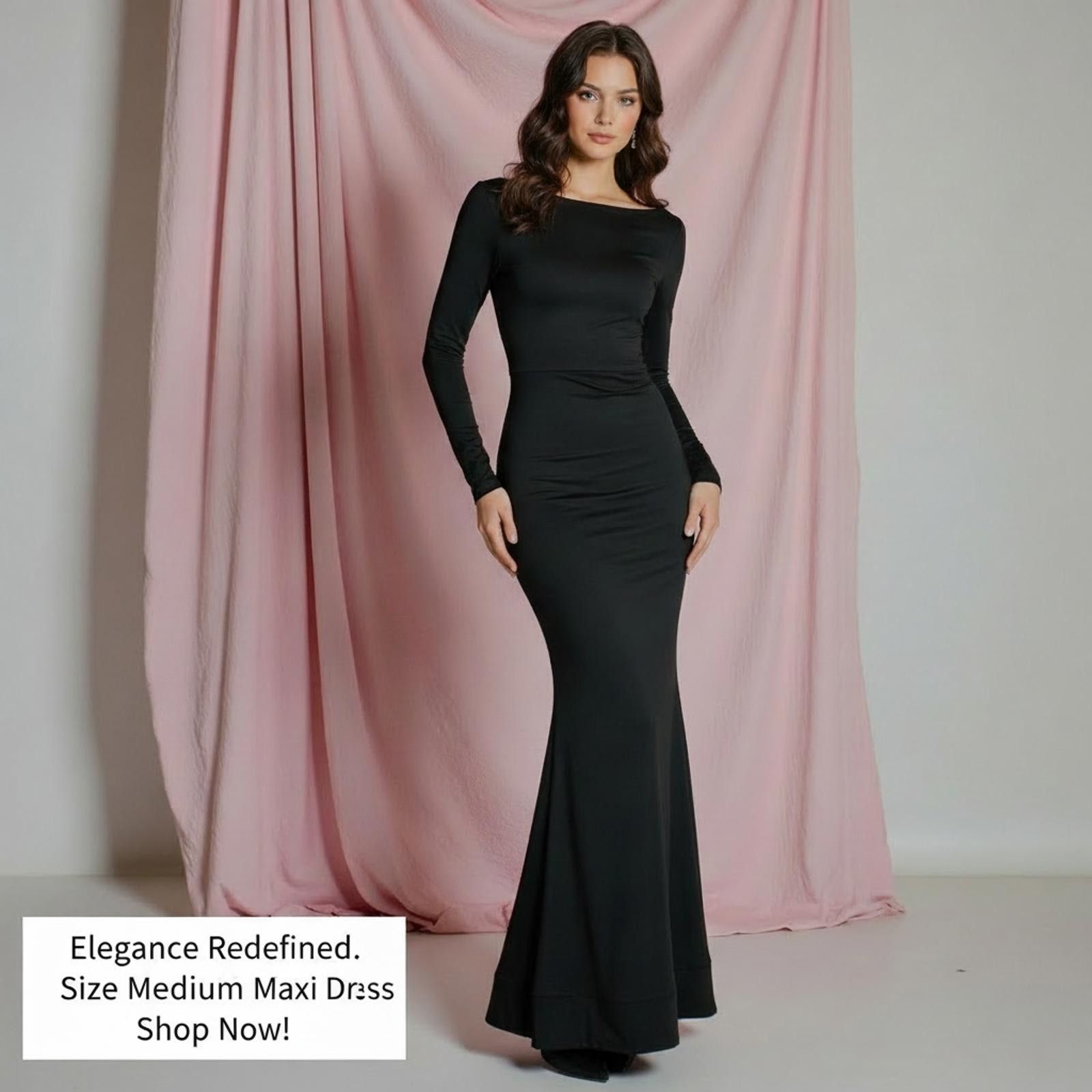 Genetic Manipulation Shinichiro Kuriya Elegant Black Long Sleeve Maxi Dress Size Medium Size M / US 6-8 / IT 42-44 - 2 Thumbnail