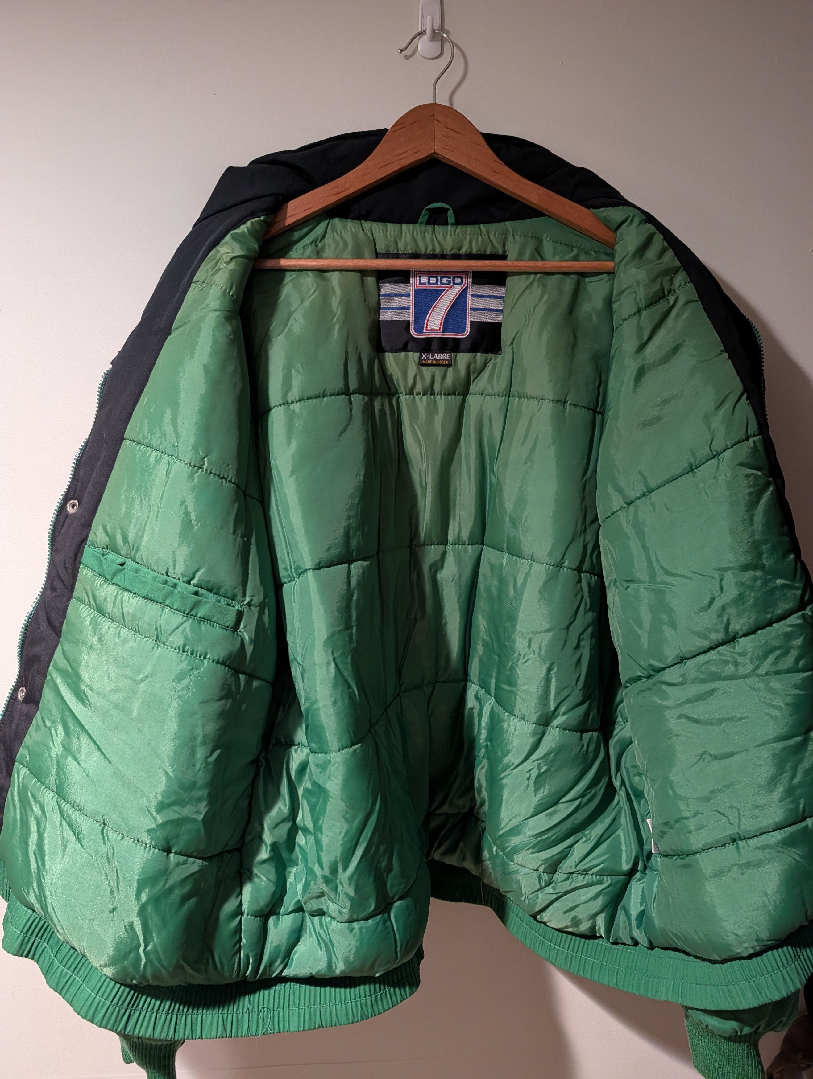 NFL Vtg 90s New York Jets Logo 7 Puffy Parka Jacket Gorpcore Size US XL / EU 56 / 4 - 9 Thumbnail