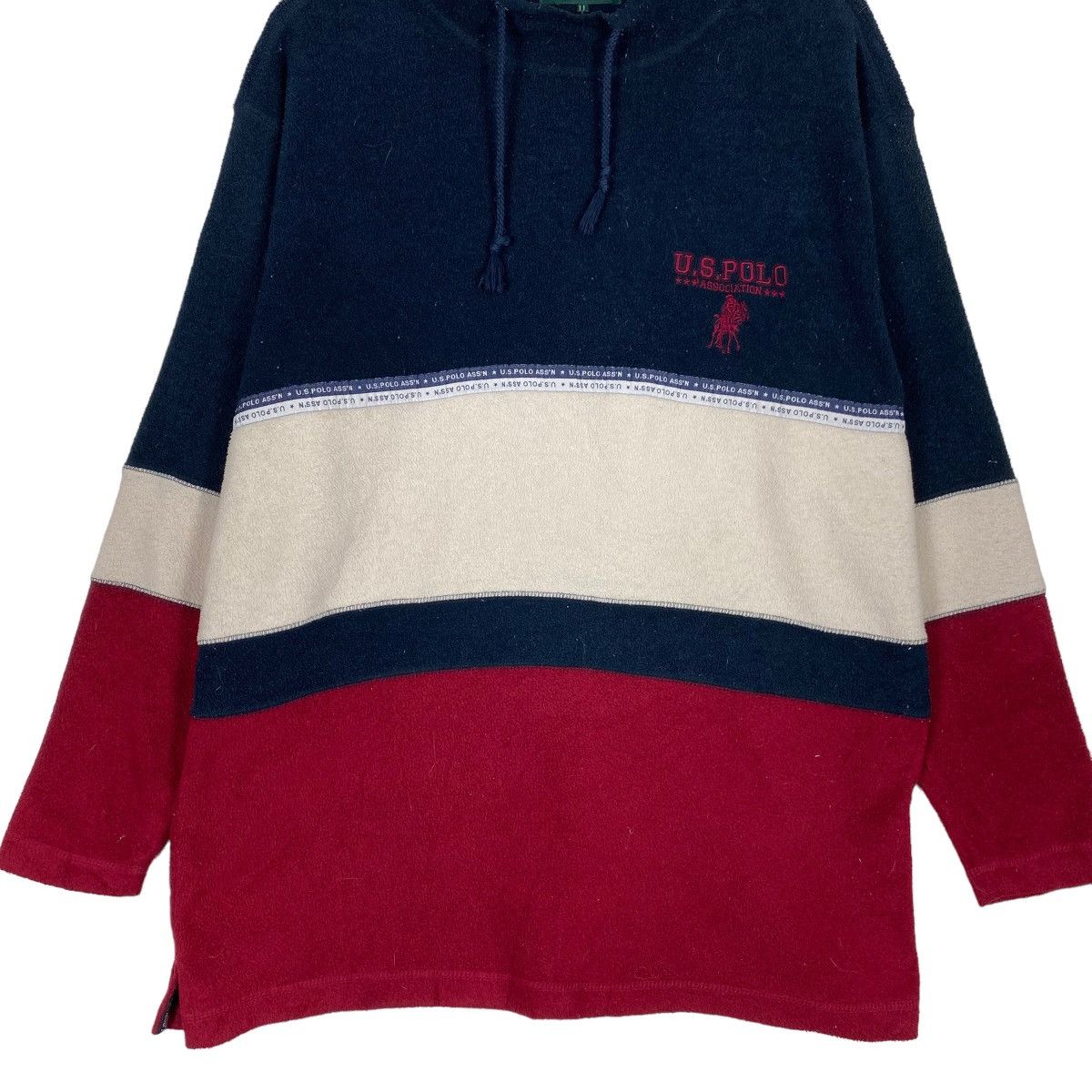 Japanese Brand Vintage US Polo Assn stripped fleece Size US L / EU 52-54 / 3 - 5 Thumbnail