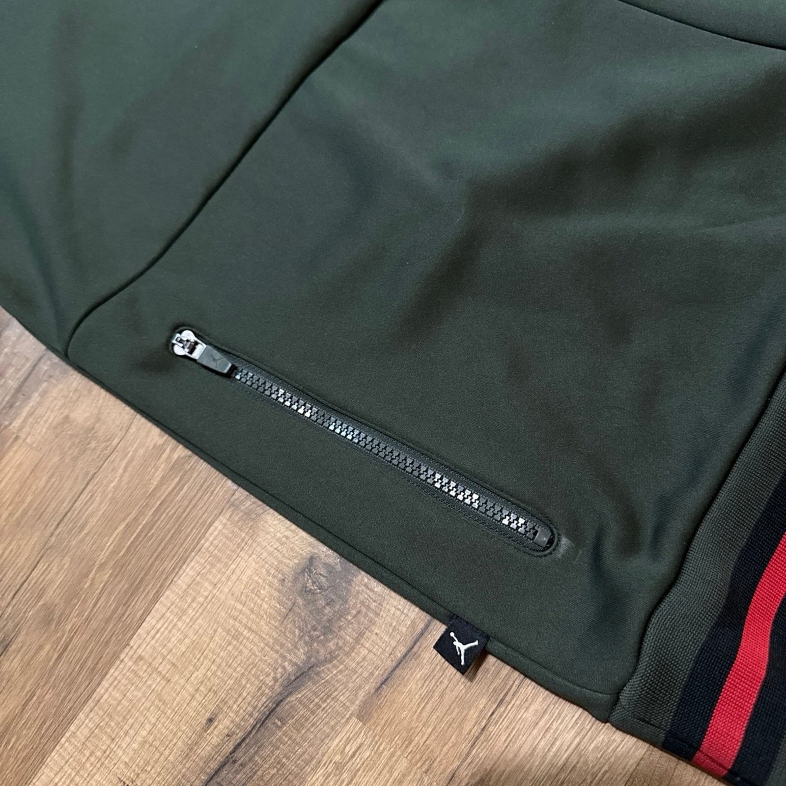 Jordan Brand 2008 Air Jordan Olive Green Zip Up Hoodie Sweatshirt Size US XXL / EU 58 / 5 - 5 Thumbnail