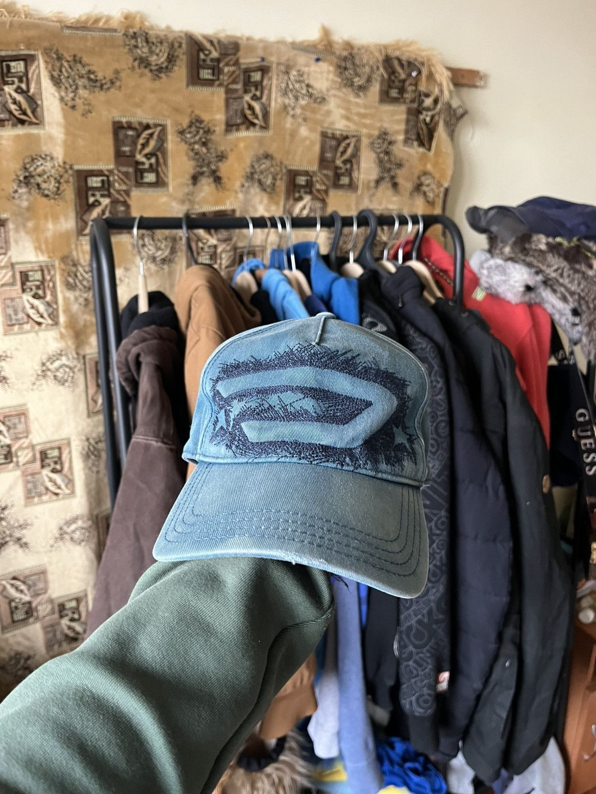 Diesel Diesel Distressed "D" Logo Baseball Cap Y2K Size ONE SIZE - 4 Thumbnail
