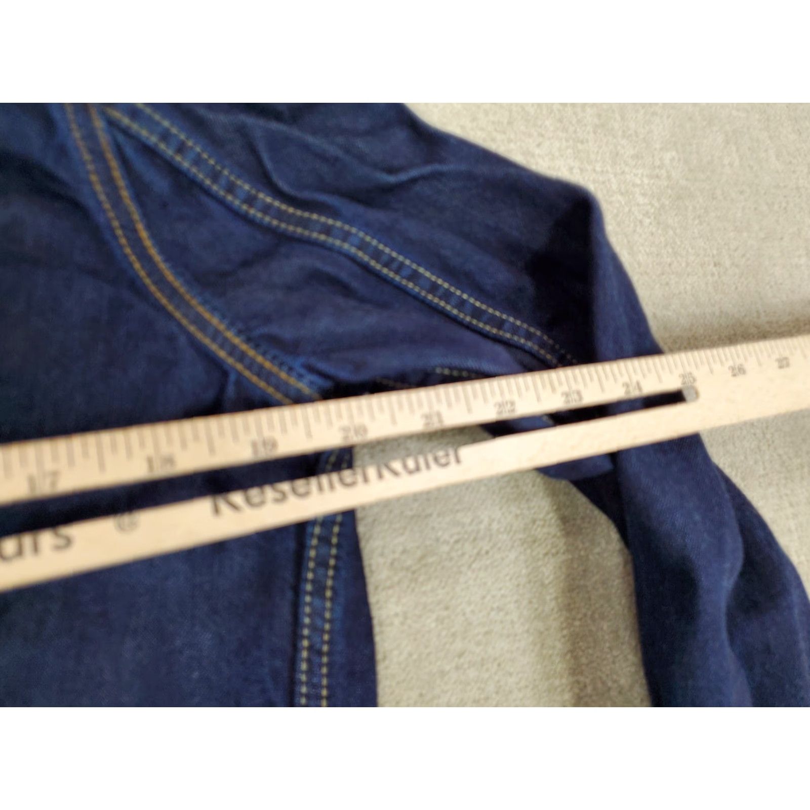Levi's VINTAGE Levis x Outerknown Wellthread Jacket Womens M Blue Denim Jean Coat Trucker Size 32" / US 10 / IT 46 - 6 Thumbnail