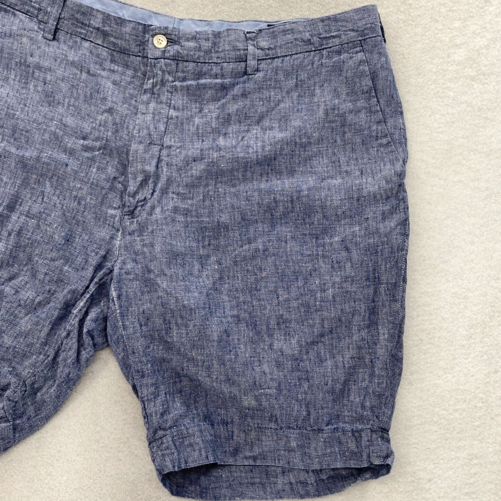 Polo Ralph Lauren Polo Ralph Lauren Linen Shorts Mens 42 Classic Fit Blue Lightweight Preppy Pony Shirt Size US XL / EU 56 / 4 - 3 Thumbnail