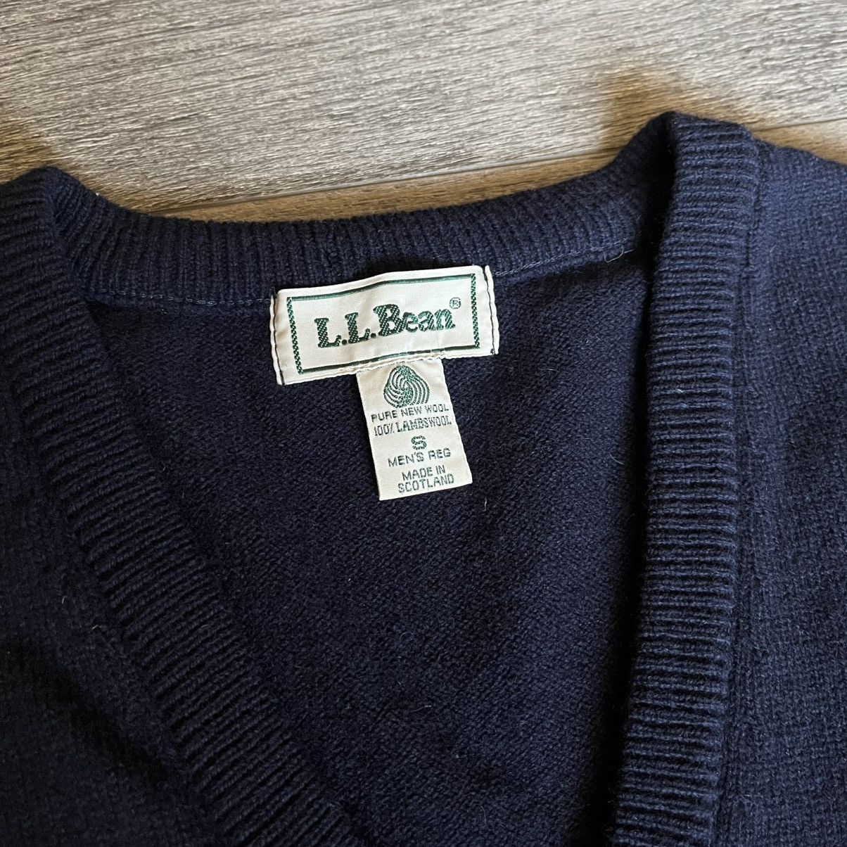 L.L. Bean Vintage 90s LL Bean Lambswool Sweater Vest Made in Scotland Size US S / EU 44-46 / 1 - 2 Thumbnail
