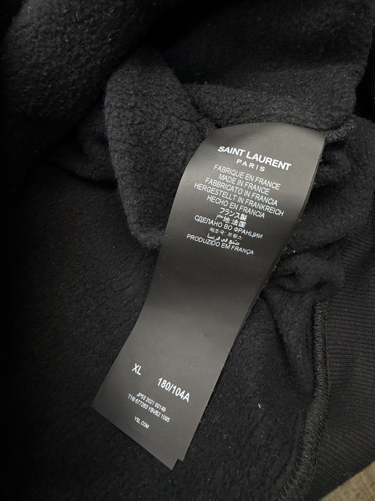 Saint Laurent Paris Signature Logo Hoodie Size US L / EU 52-54 / 3 - 5 Thumbnail
