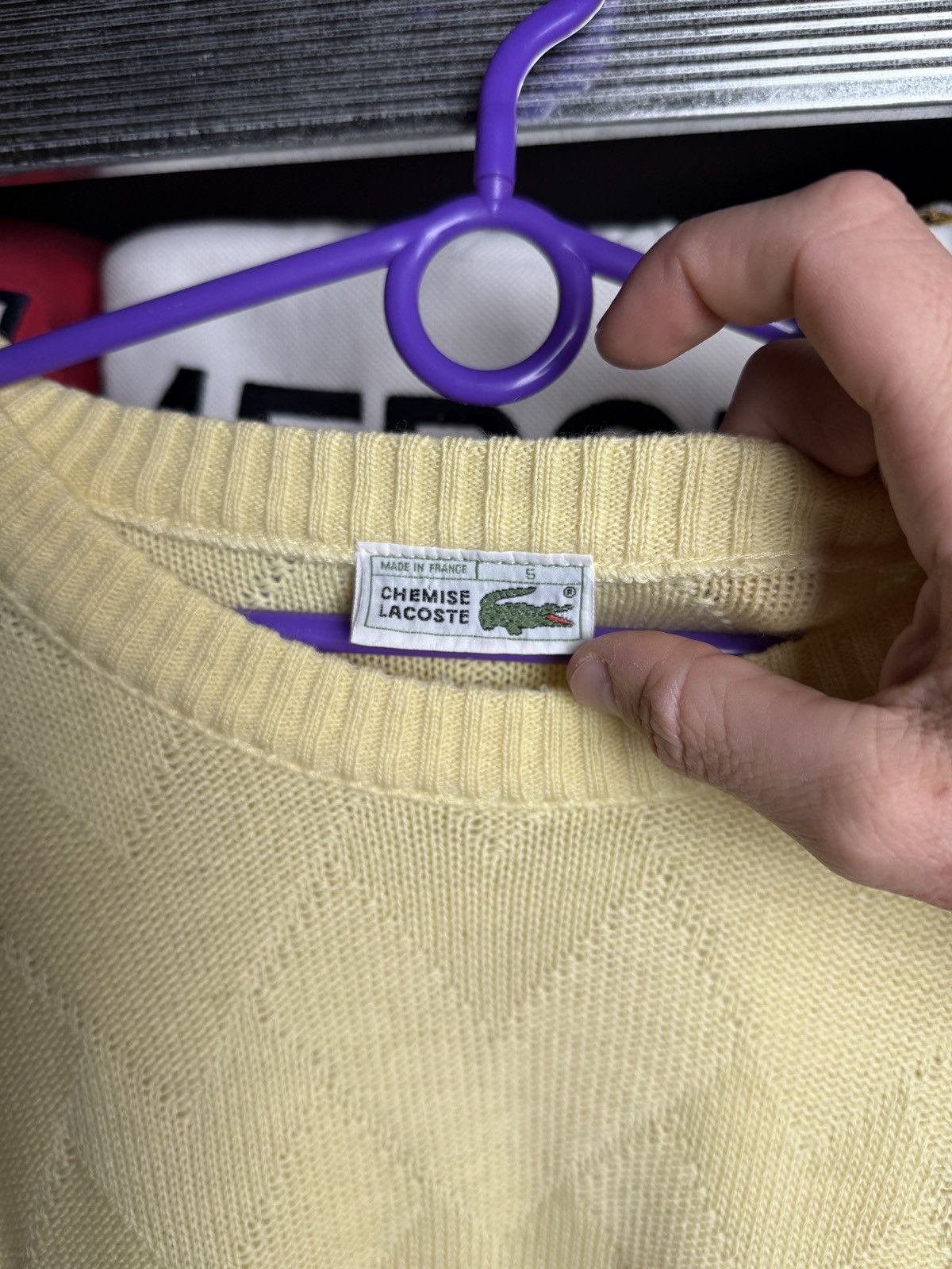 Lacoste Lacoste Vintage Sweater Knit Casual Yellow 90s Hype Rare Size US M / EU 48-50 / 2 - 7 Thumbnail