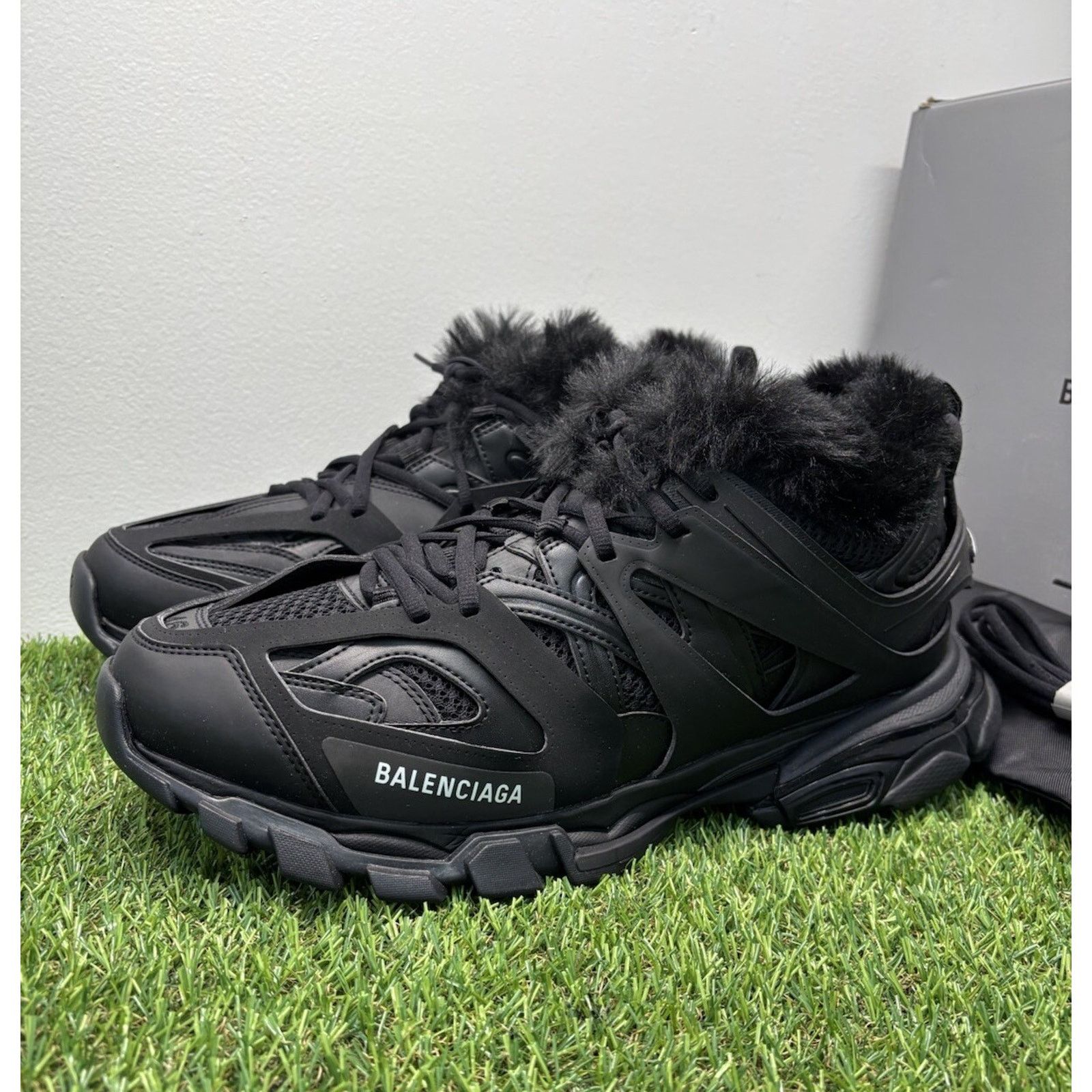 Balenciaga Track Faux Fur ‘ Black ' BRAND NEW!