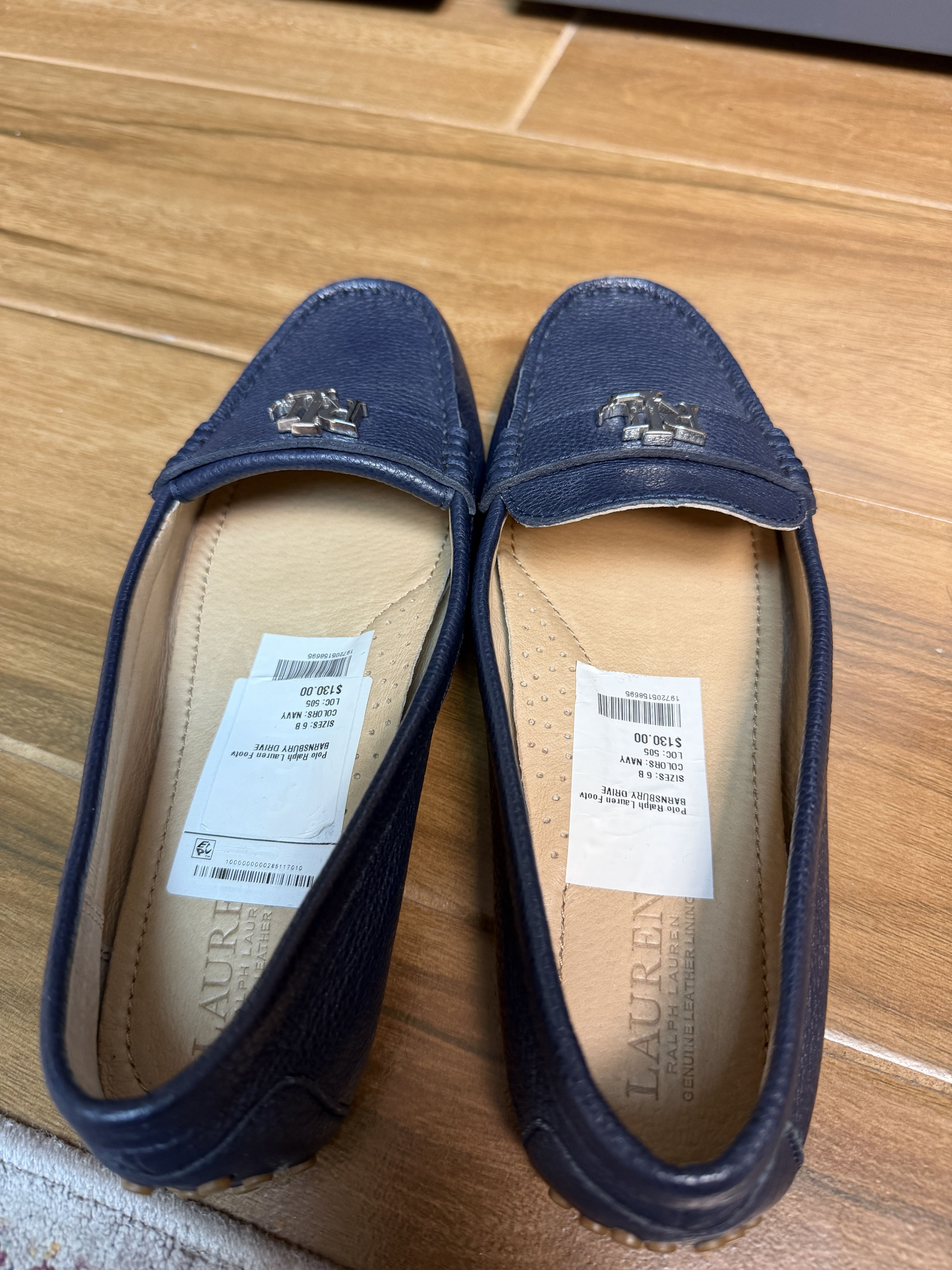 Polo Ralph Lauren Polo Ralph Lauren Women's Navy Barnsbury Leather Drivers Size US 6 / IT 36 - 3 Thumbnail