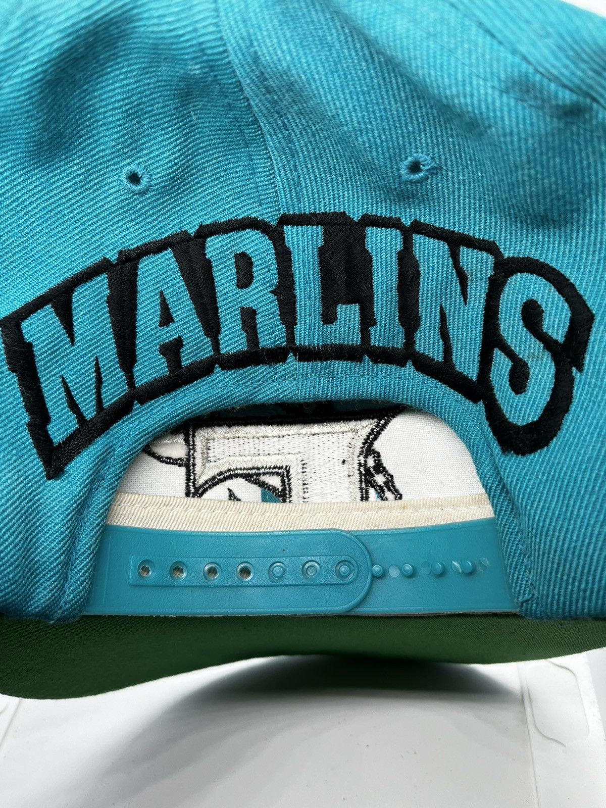 Logo 7 Rare Vintage Big Logo Florida Marlins SnapBack Size ONE SIZE - 2 Thumbnail