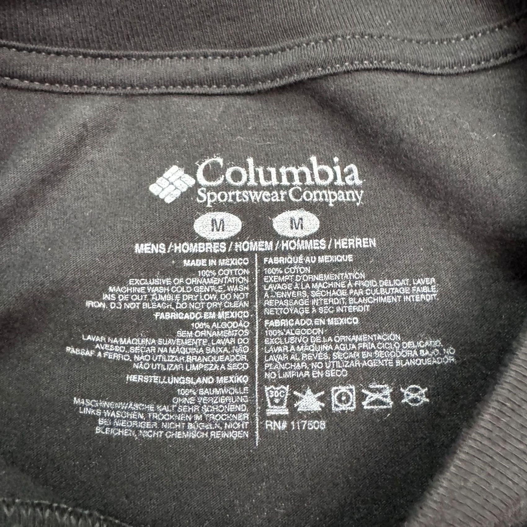 Vintage Columbia Shirt Mens Medium Black Crew Cotton Tee NWT Short Sleeve Logo Classic Outdoor Size US M / EU 48-50 / 2 - 7 Thumbnail