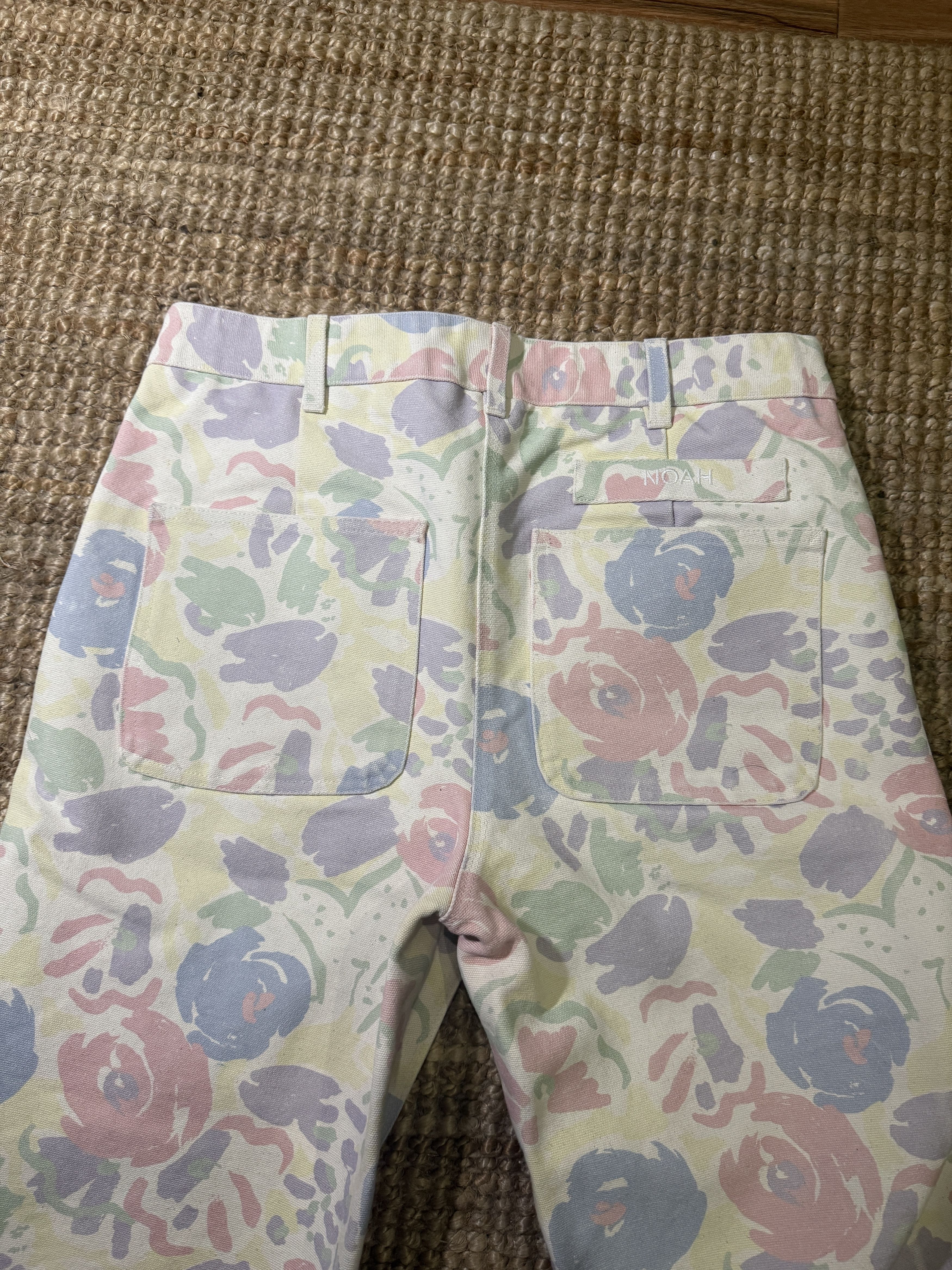 Noah Noah Canvas Work Pants Pastel Floral Print Size US 32 / EU 48 - 4 Thumbnail