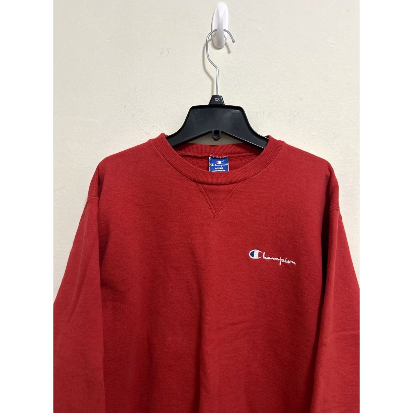 Champion VINTAGE Champion Sweatshirt crewneck Mens L Red 90s Pullover Made in USA Size US L / EU 52-54 / 3 - 2 Thumbnail