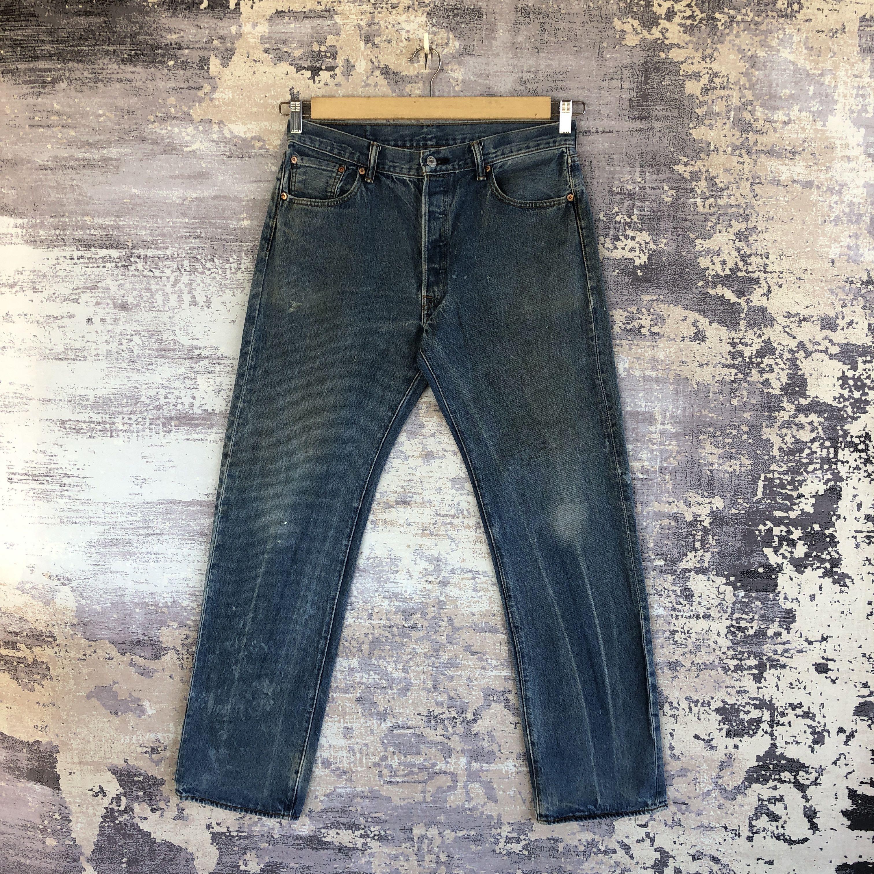 Vintage LVC 90s Levis 501 Faded Jeans Levi's Stonewsh Denim