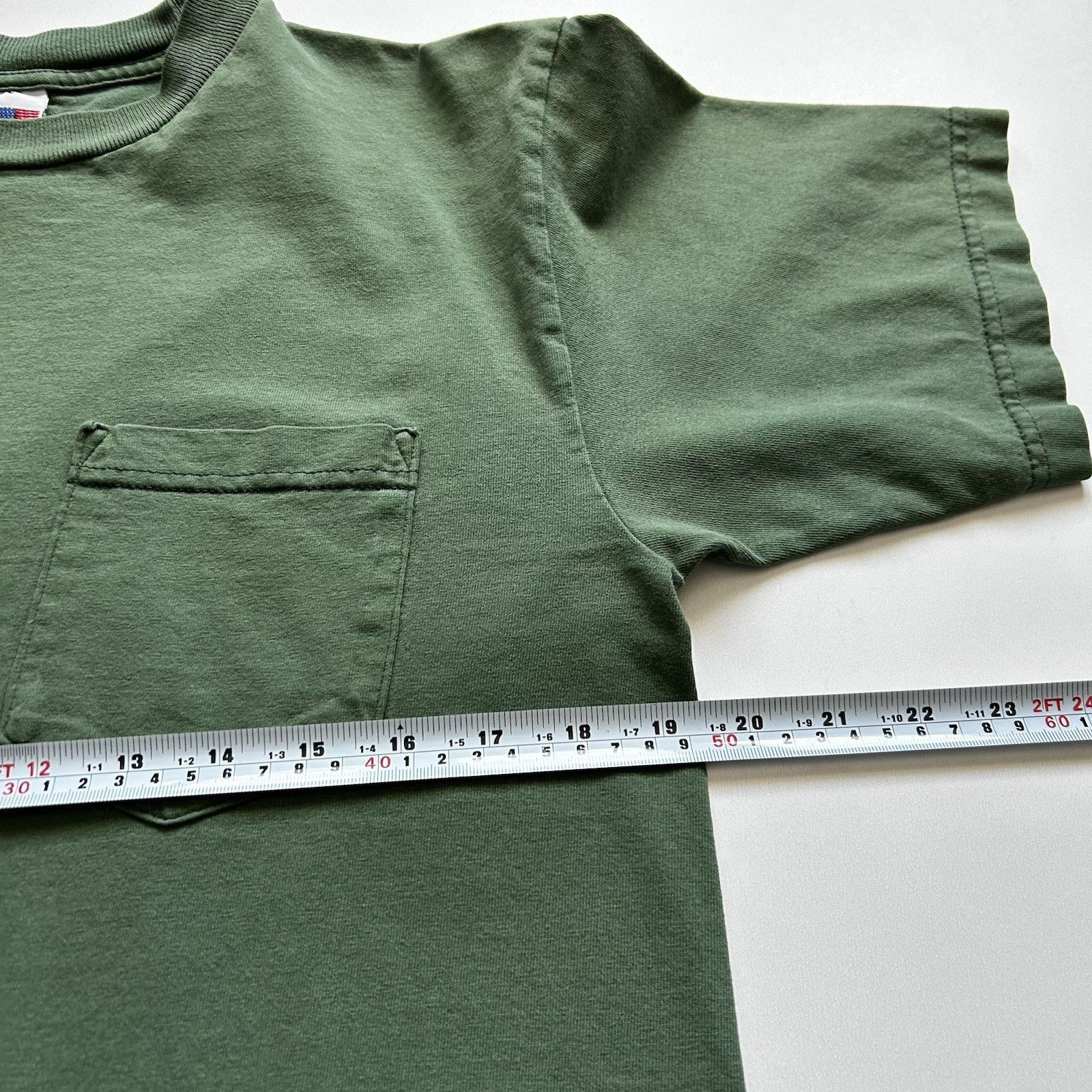 Vintage Vintage 90s Faded Green Blank Pocket T-Shirt Medium USA Made Size US M / EU 48-50 / 2 - 4 Thumbnail