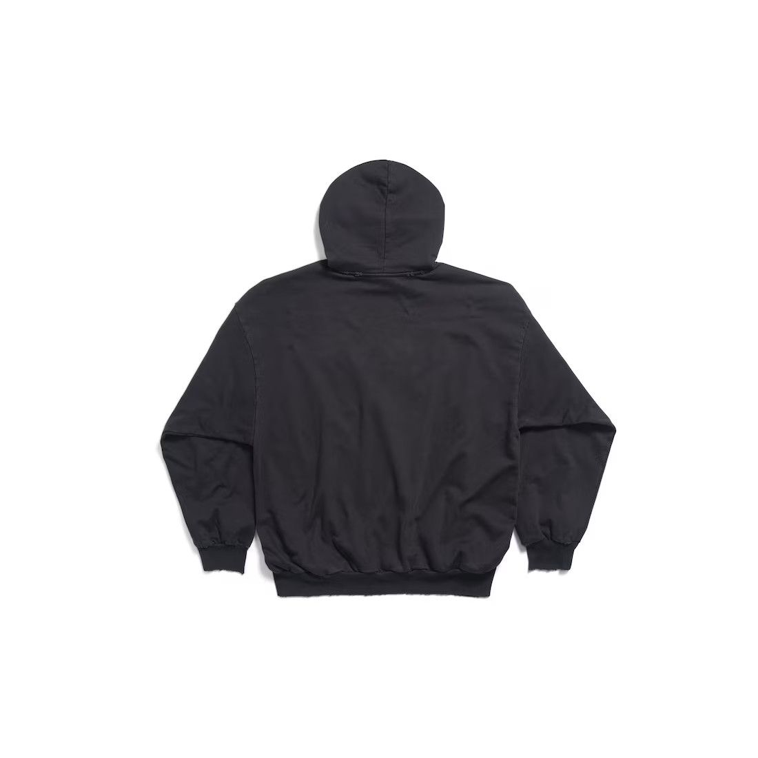 Balenciaga o1mt1gz0225 Institutional Hoodie Medium Fit in Black Size XL / US 12-14 / IT 48-50 - 2 Thumbnail