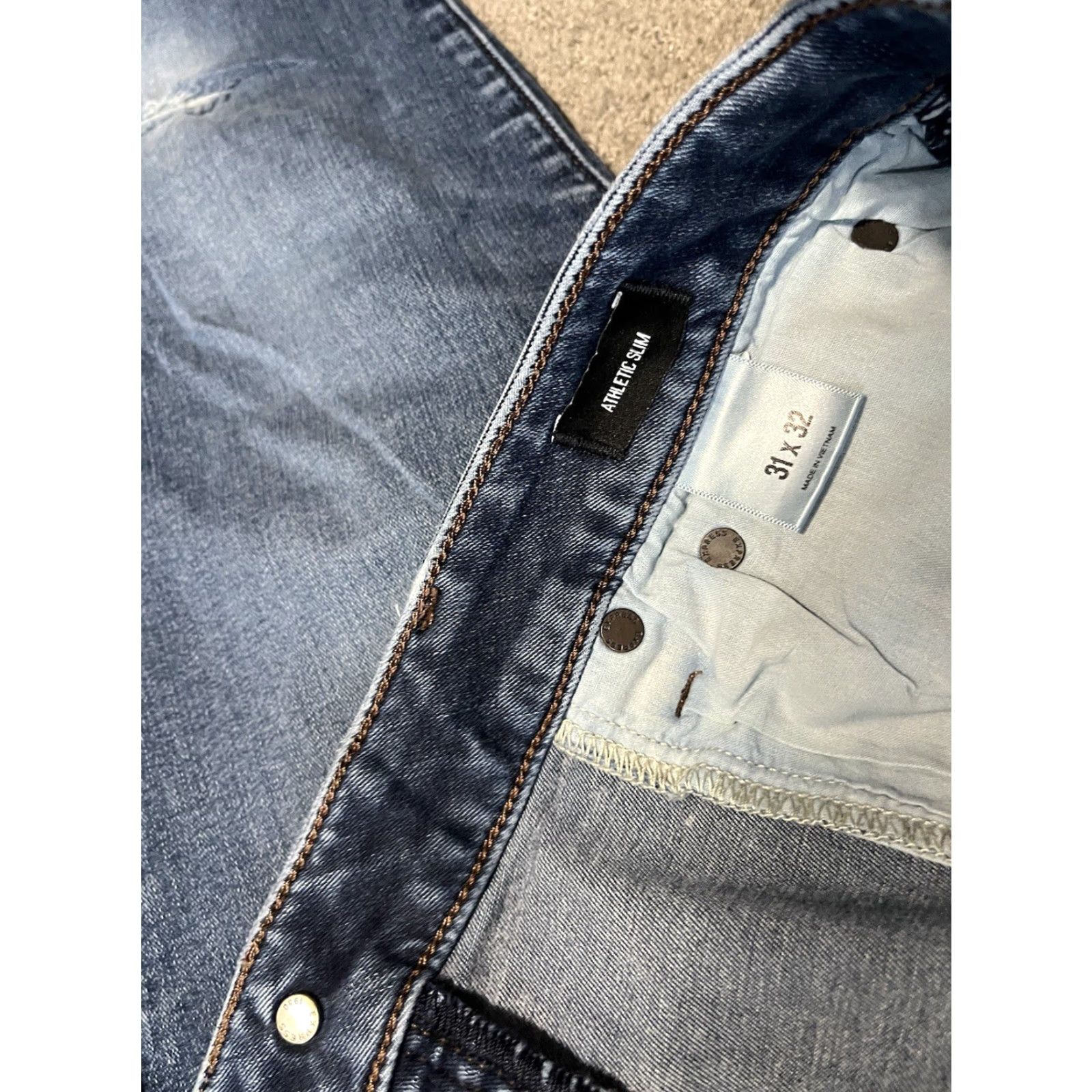 Express Express Jeans Slim Blue 31x32 Medium Wash Mens Size US 31 - 6 Thumbnail
