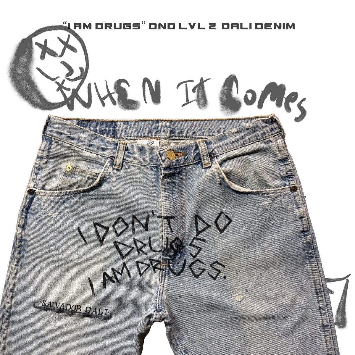 Other “I Am Drugs” DND LVL 2 Dali Denim Size US 32 / EU 48 - 3 Thumbnail