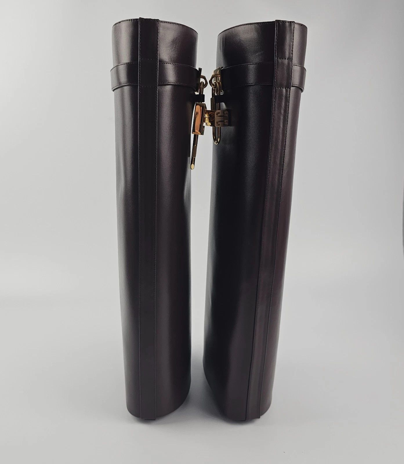 Givenchy GIVENCHY Shark Lock Brown Leather 90mm Boots New Size US 6 / IT 36 - 8 Thumbnail