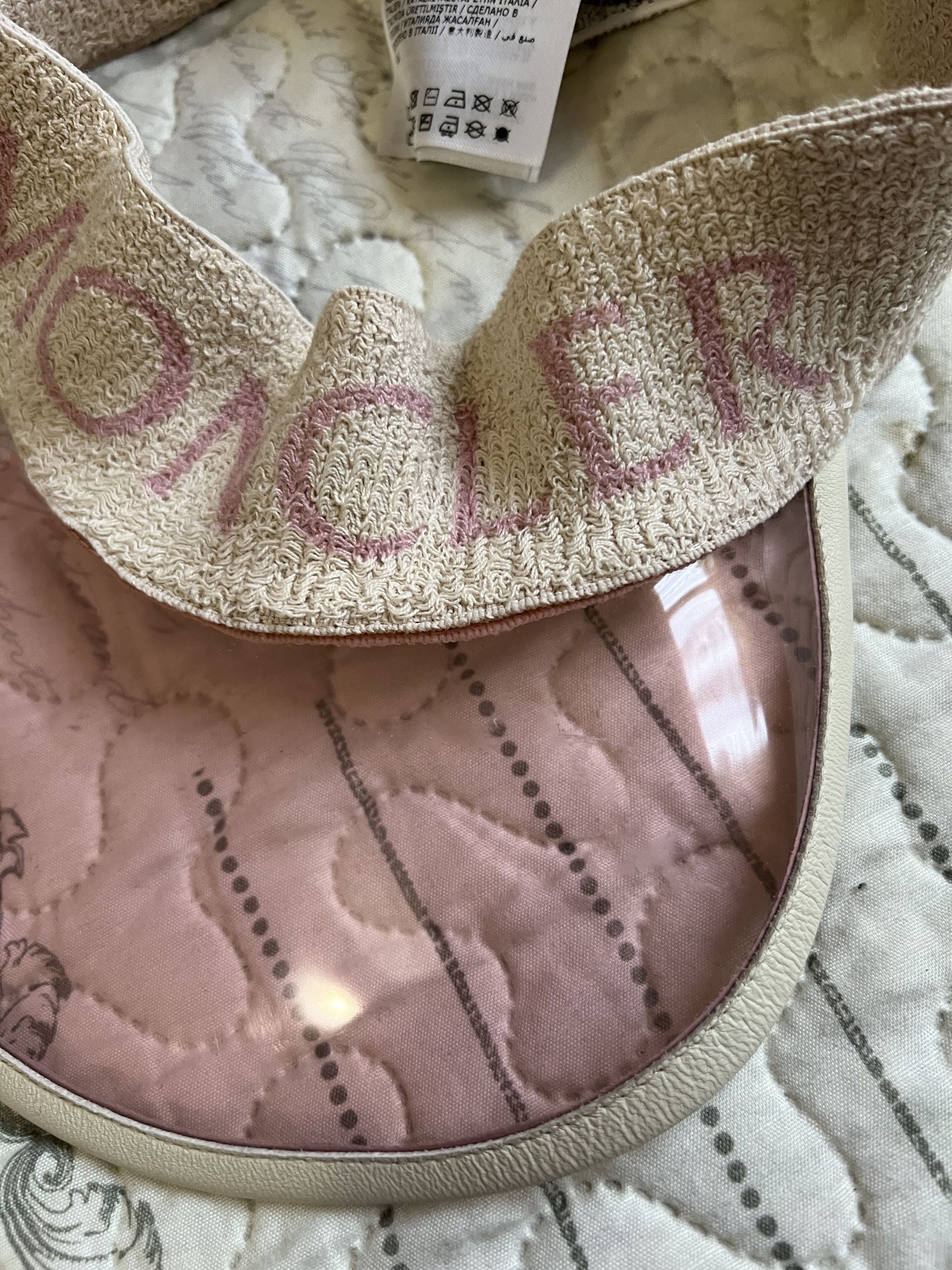 Moncler Moncler visor hat elastic bandage pink cap tennis logo band Size ONE SIZE - 13 Thumbnail