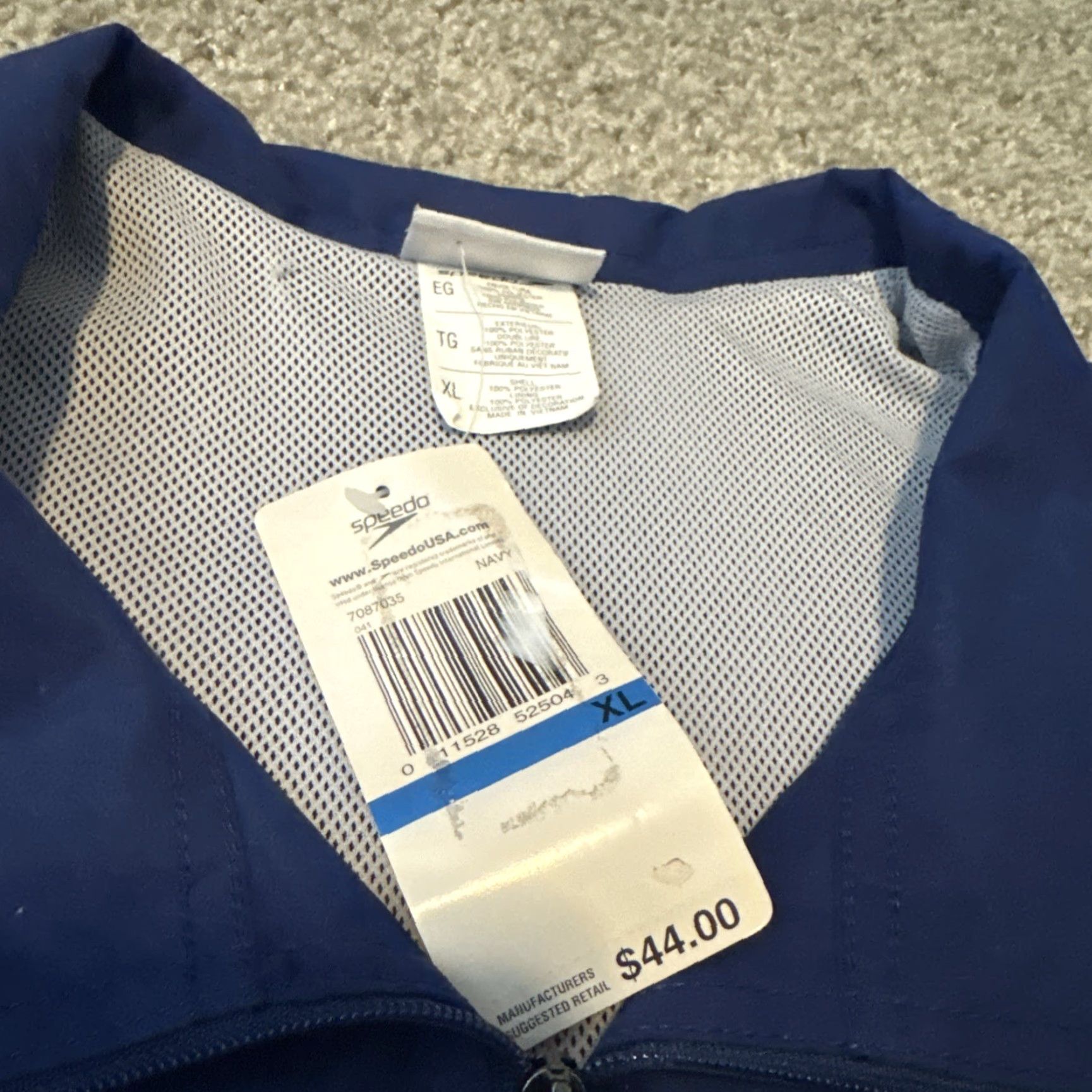 Speedo VINTAGE Speedo USA Swimming Team Full Zip Vest XL Mens Blue NWT Windbreaker Vest Size US XL / EU 56 / 4 - 6 Thumbnail